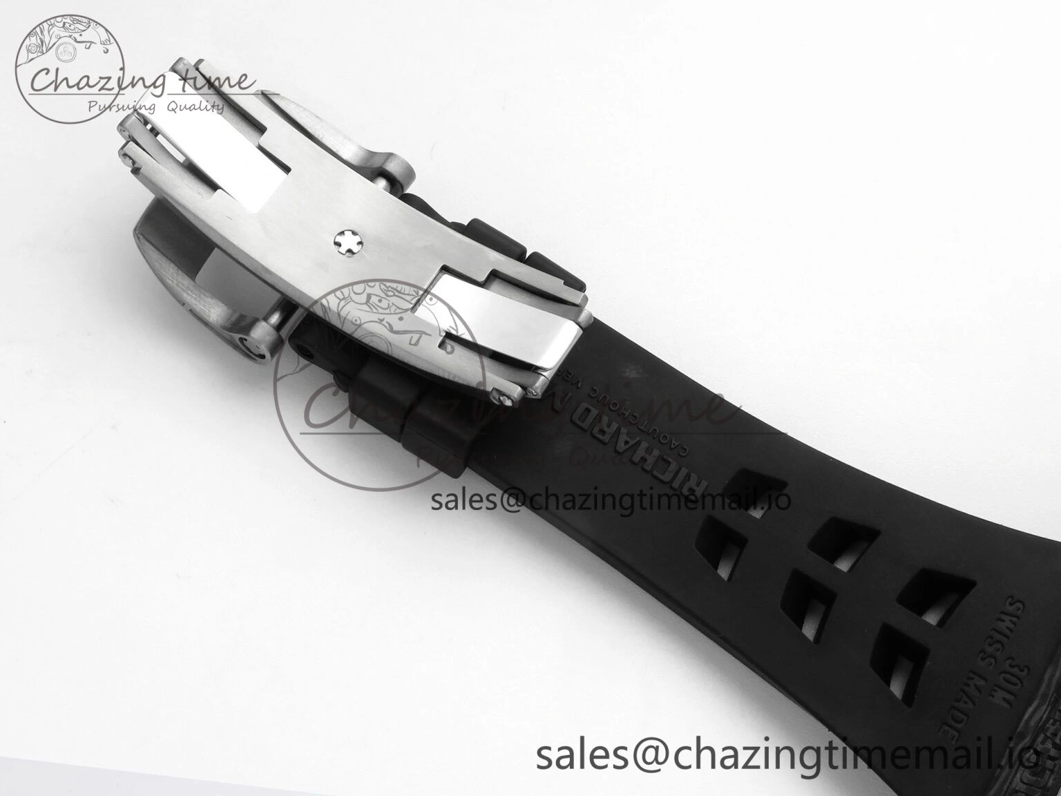 RM055 NTPT ZF 1:1 Best Edition RG Bezel Black Crown on Shark Rubber Strap RMUL2 Super Clone OdorResistant 9203