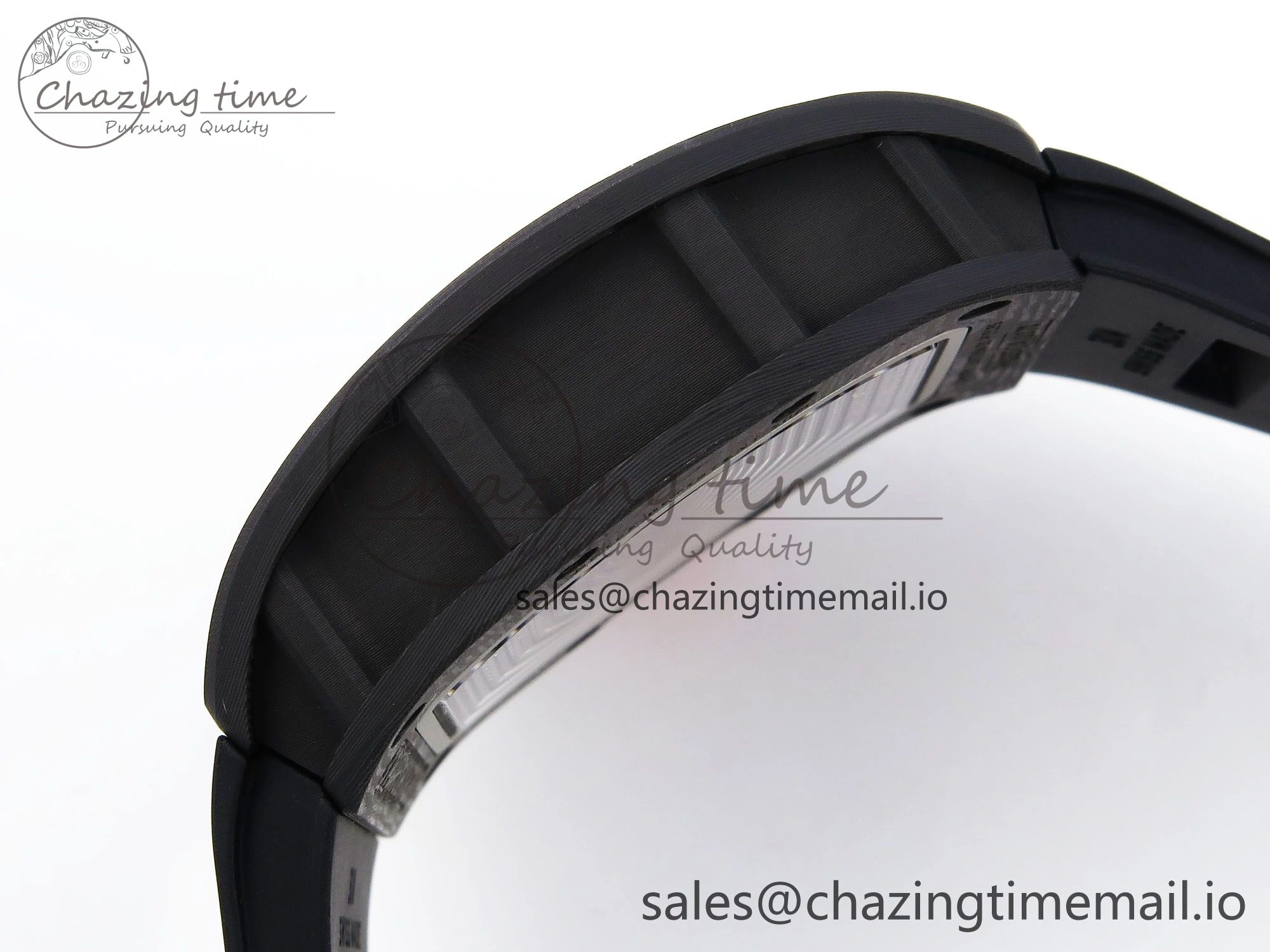 EasyCare RM055 NTPT ZF 1:1 Best Edition White Bezel Red Crown on Black Rubber Strap RMUL2 Super Clone 9270