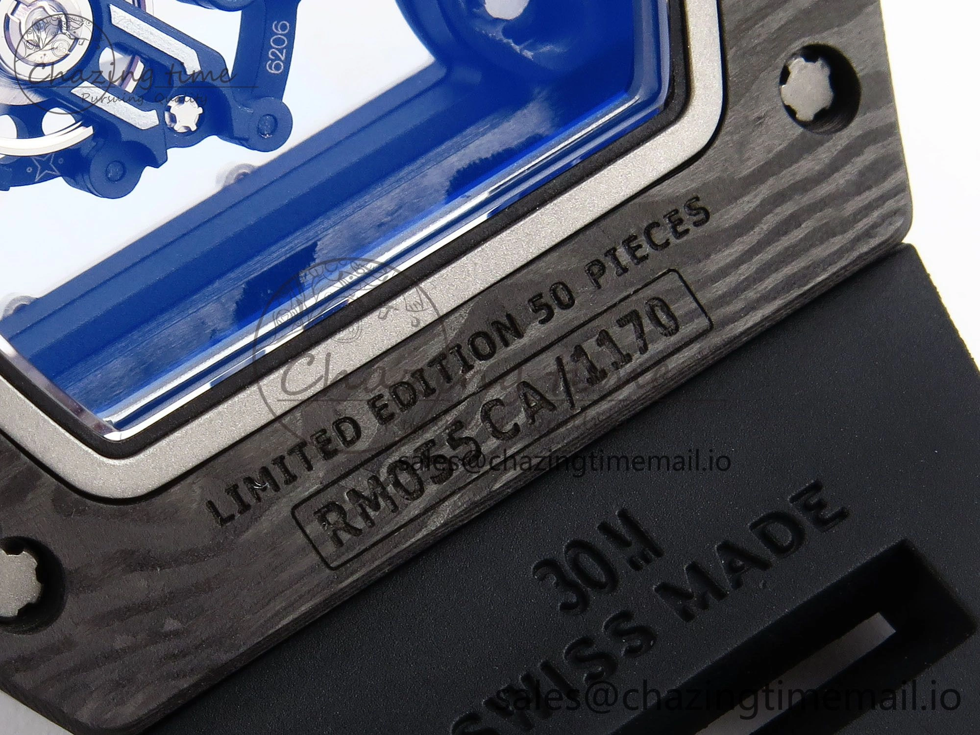 EasyCare RM055 NTPT ZF 1:1 Best Edition White Bezel Red Crown on Black Rubber Strap RMUL2 Super Clone 9270