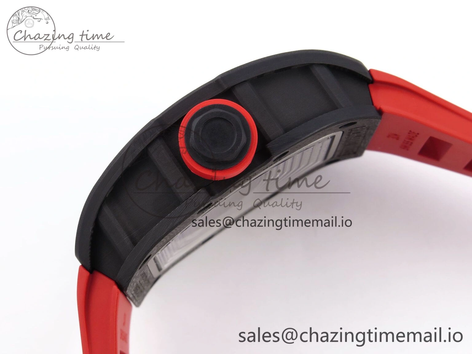 GoodFit RM055 NTPT ZF 1:1 Best Edition White Bezel Red Crown on Red Rubber Strap RMUL2 Super Clone 9268