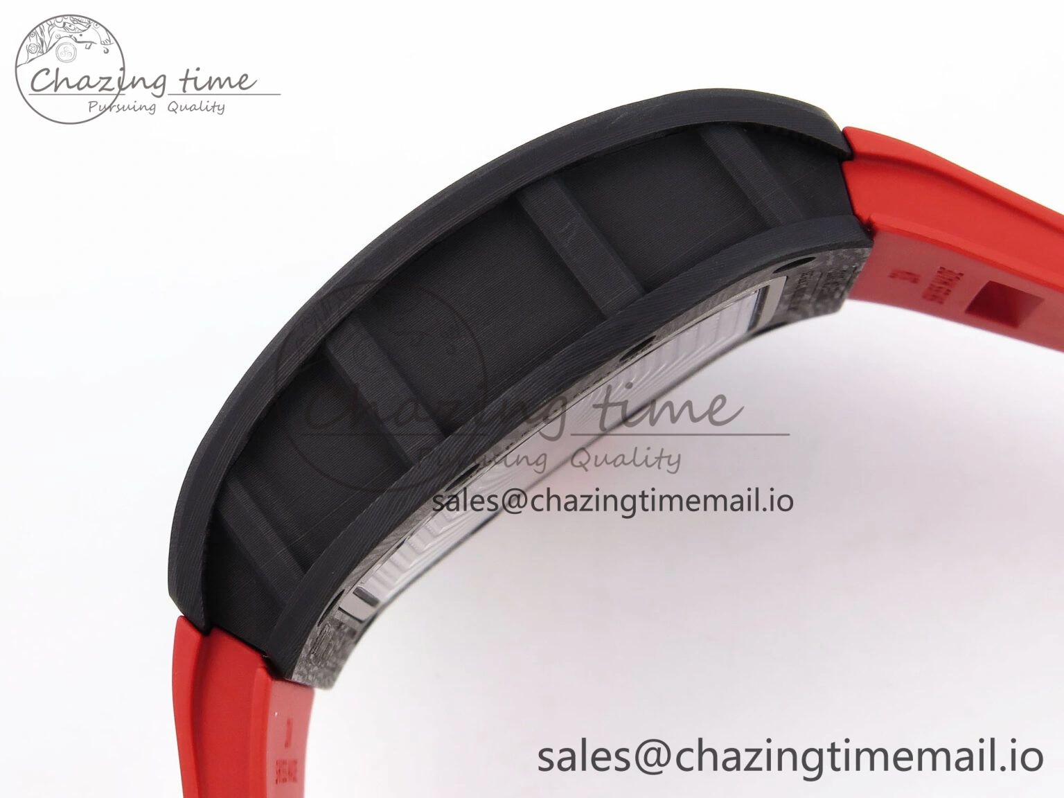 GoodFit RM055 NTPT ZF 1:1 Best Edition White Bezel Red Crown on Red Rubber Strap RMUL2 Super Clone 9268