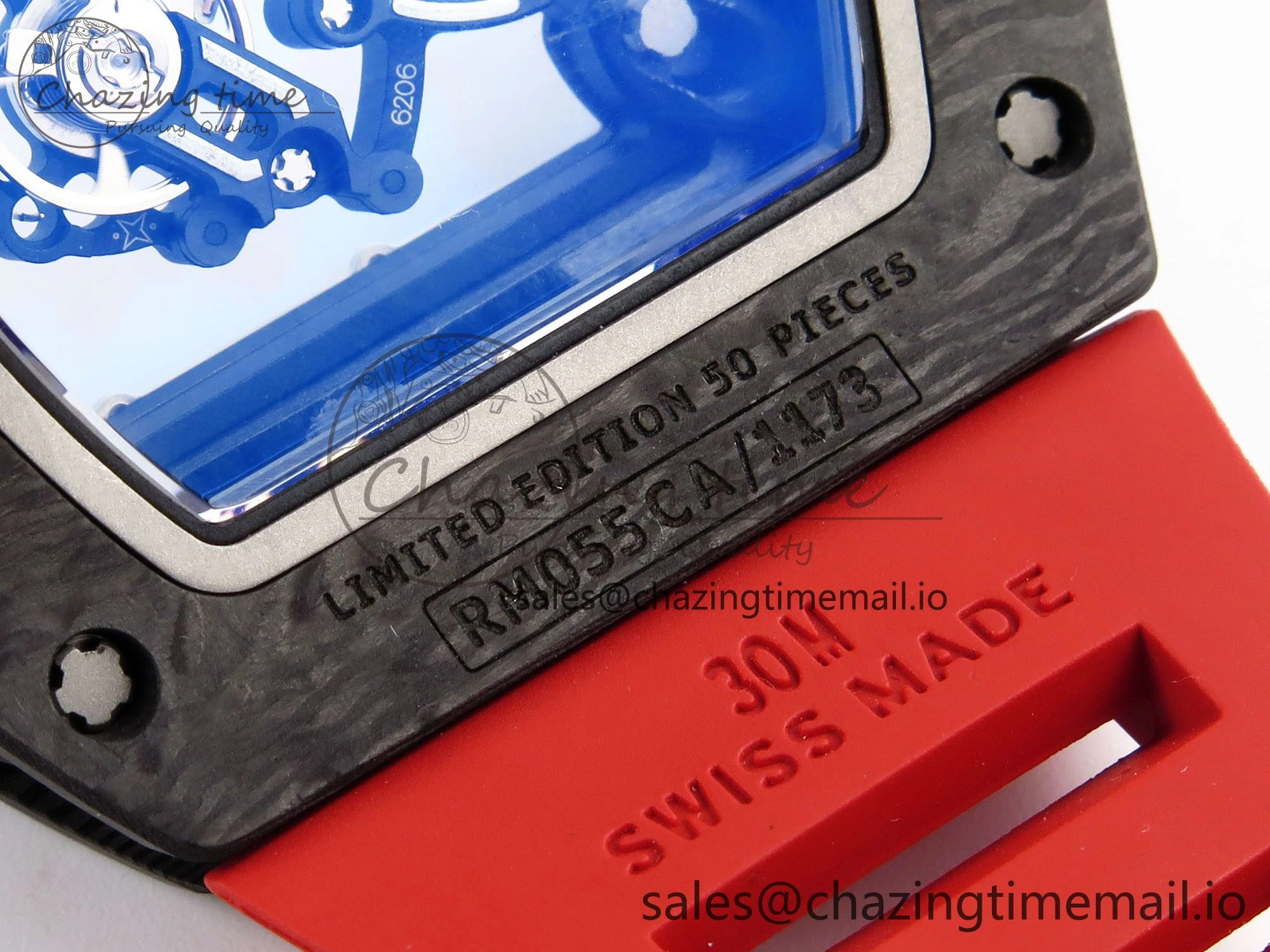 GoodFit RM055 NTPT ZF 1:1 Best Edition White Bezel Red Crown on Red Rubber Strap RMUL2 Super Clone 9268