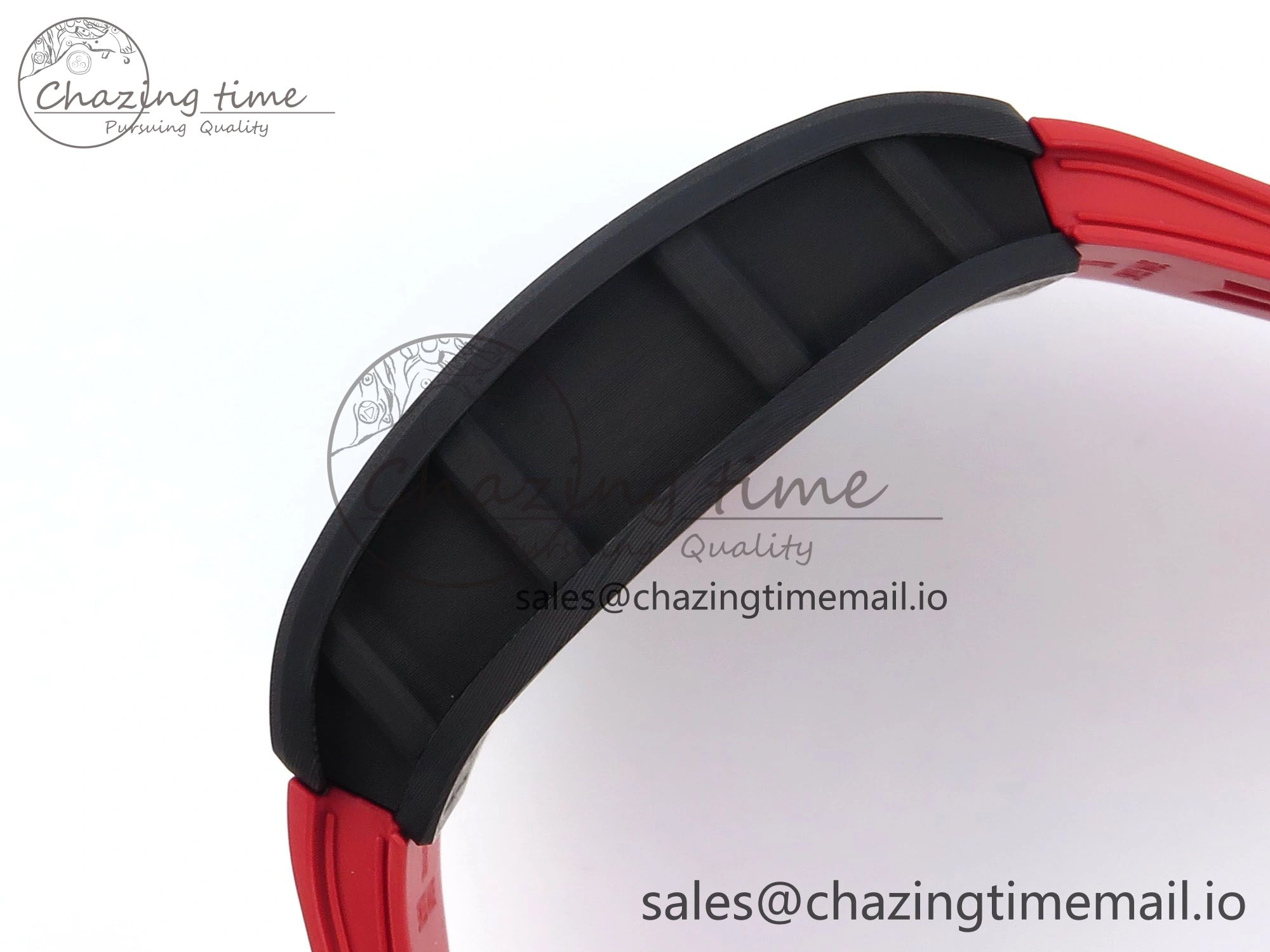RM055 NTPT ZF 1:1 Best Edition White Bezel Red Crown on Shark Rubber Strap RMUL2 Super Clone UrbanStyle 9202