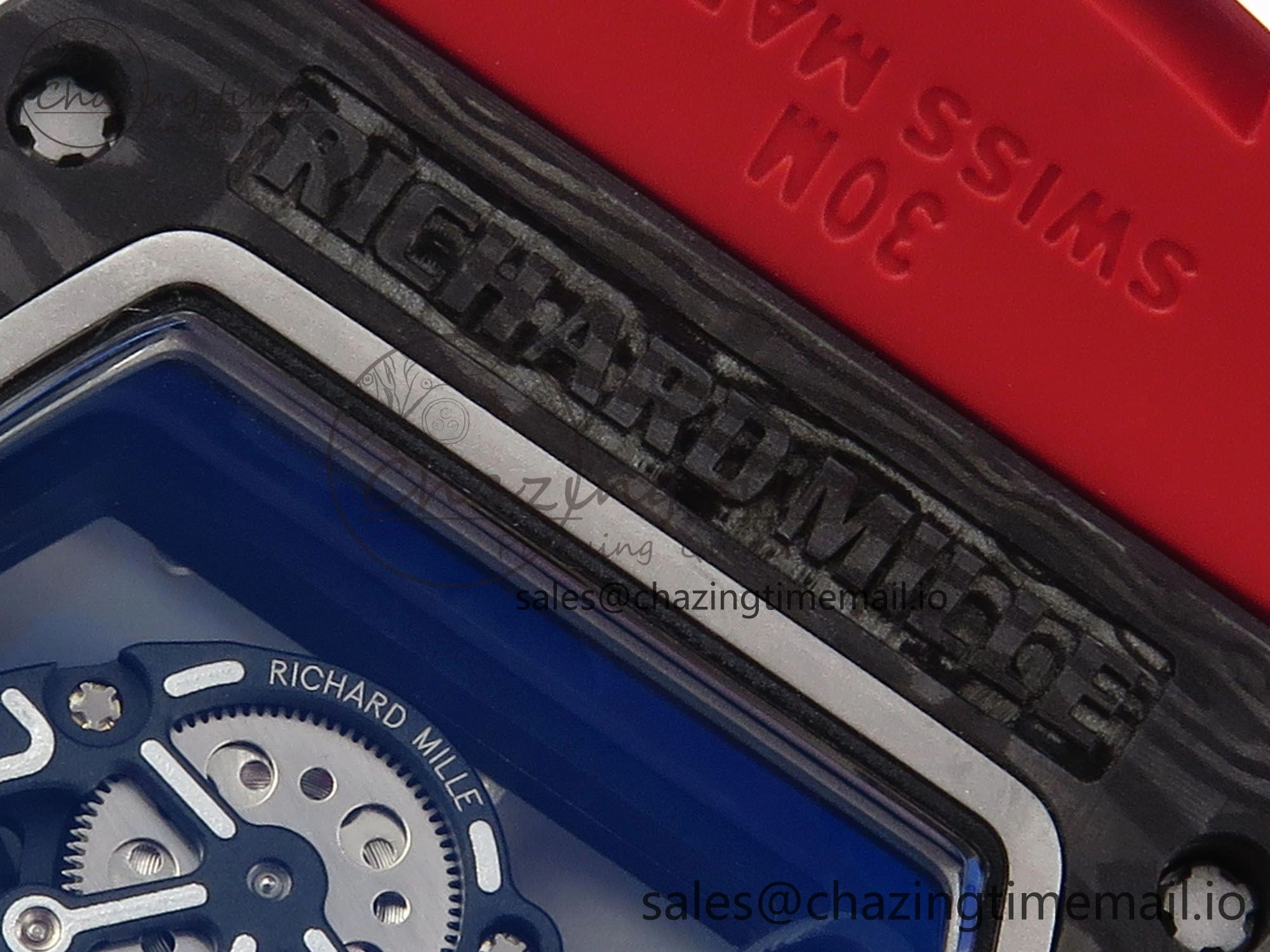 RM055 NTPT ZF 1:1 Best Edition White Bezel Red Crown on Shark Rubber Strap RMUL2 Super Clone UrbanStyle 9202