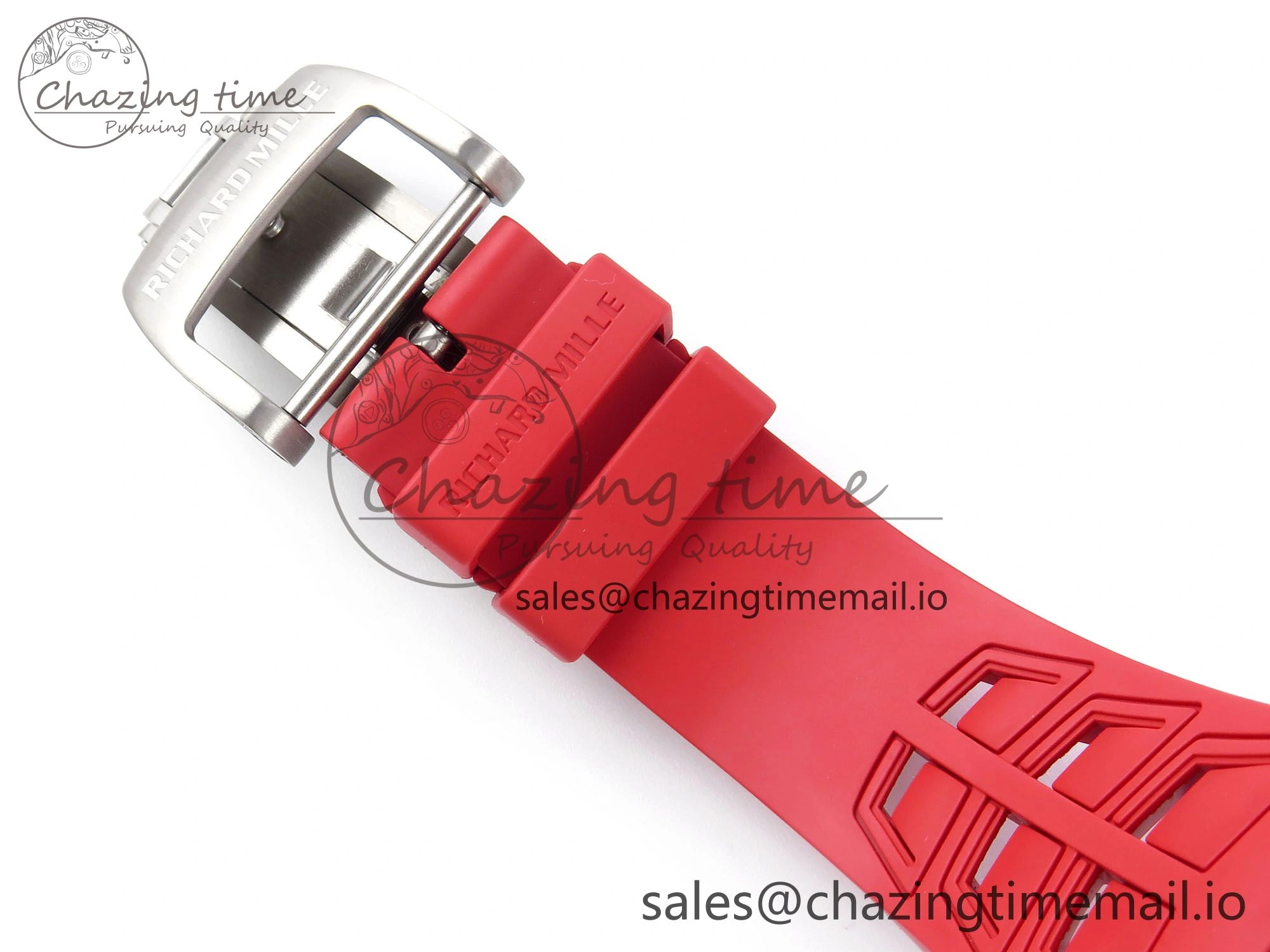 RM055 NTPT ZF 1:1 Best Edition White Bezel Red Crown on Shark Rubber Strap RMUL2 Super Clone UrbanStyle 9202