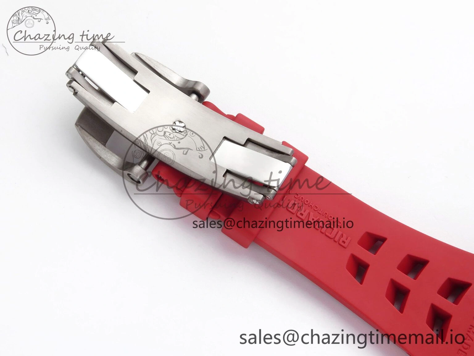 RM055 NTPT ZF 1:1 Best Edition White Bezel Red Crown on Shark Rubber Strap RMUL2 Super Clone UrbanStyle 9202