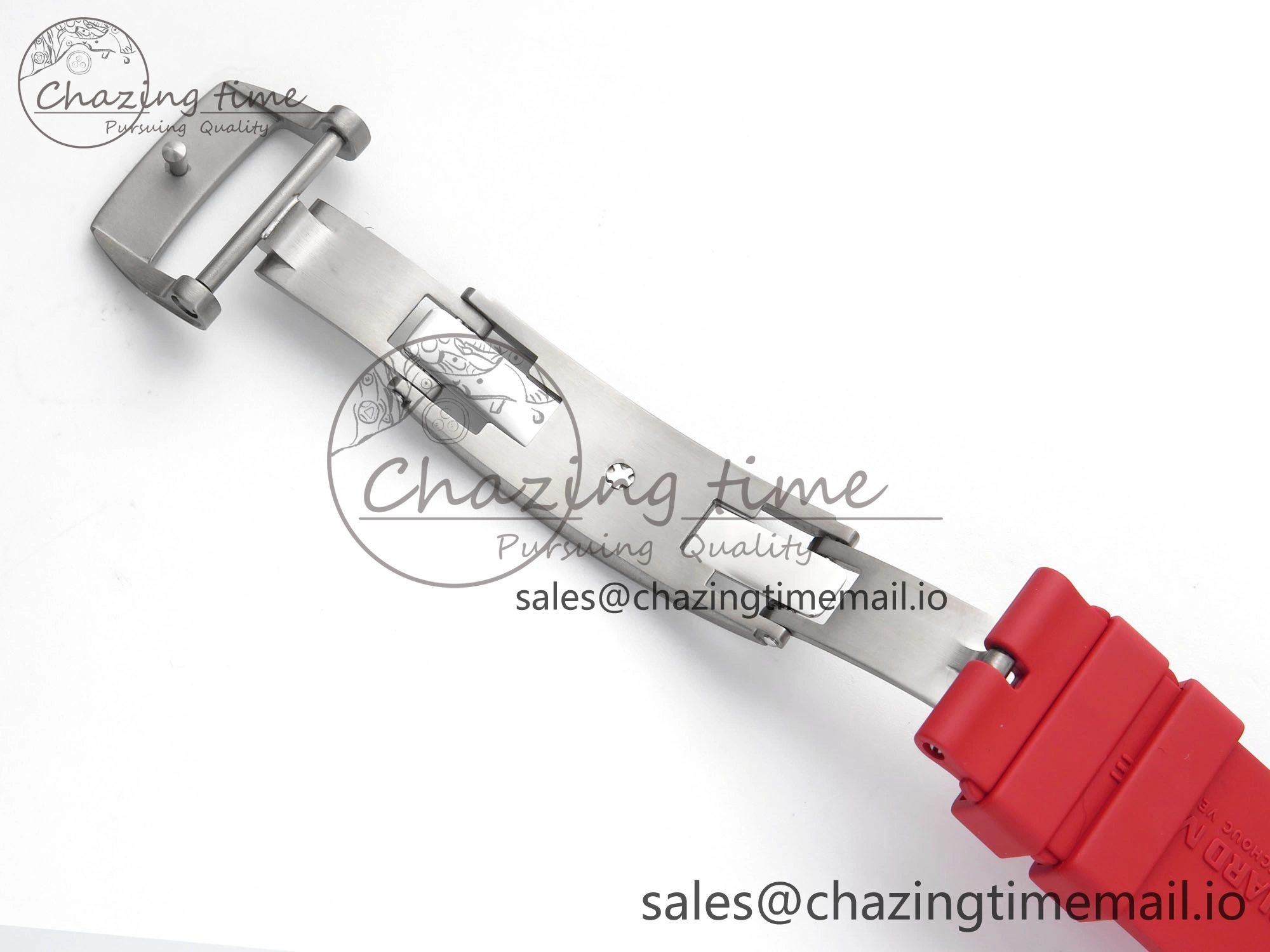 RM055 NTPT ZF 1:1 Best Edition White Bezel Red Crown on Shark Rubber Strap RMUL2 Super Clone UrbanStyle 9202