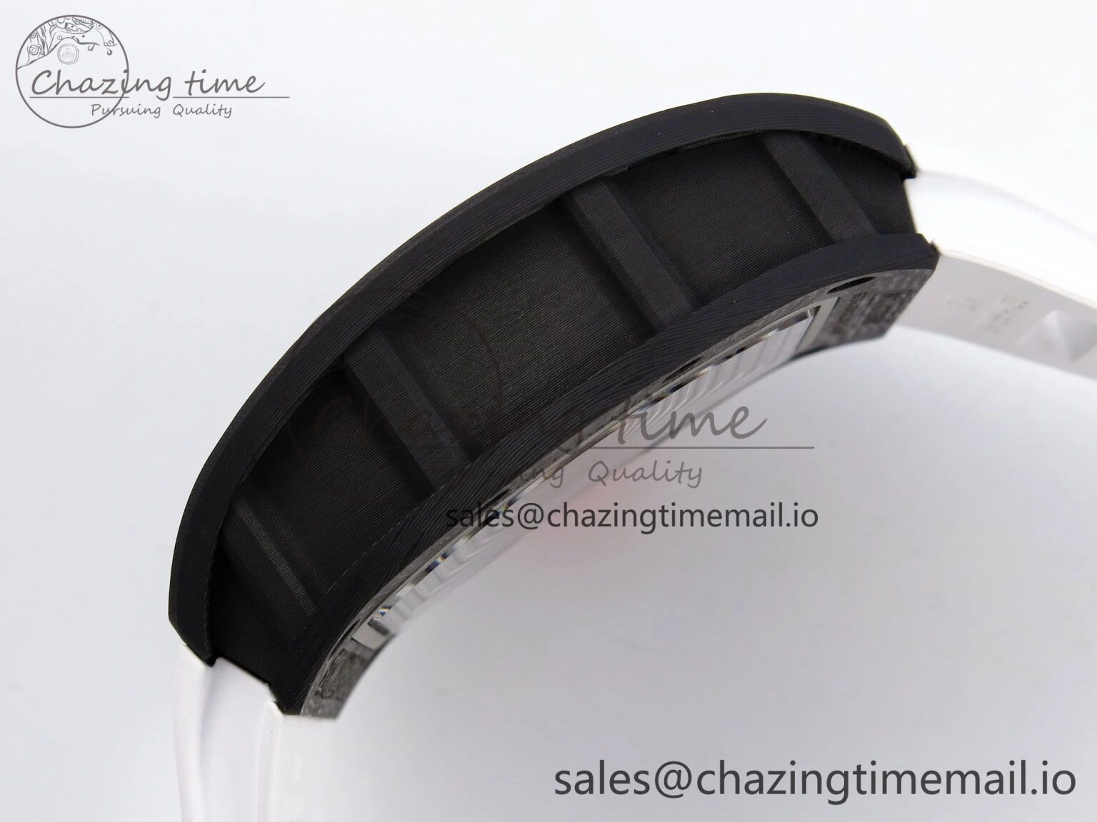 RM055 NTPT ZF 1:1 Best Edition White Bezel Red Crown on White Rubber Strap RMUL2 Super Clone Affordable 9269