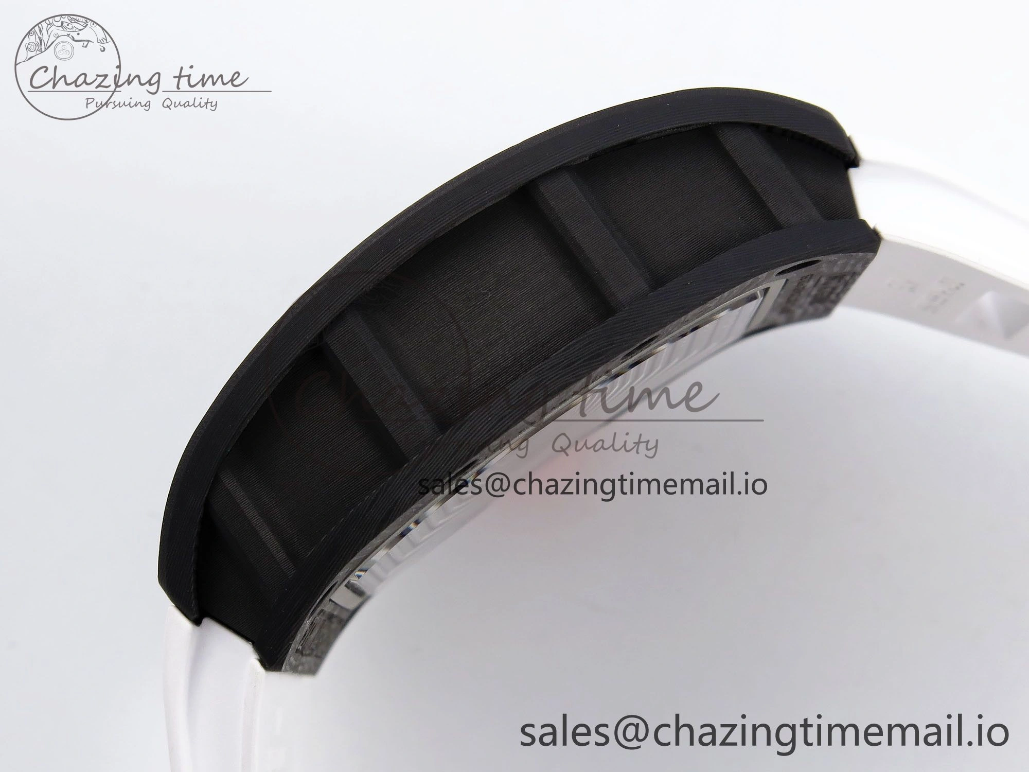 RM055 NTPT ZF 1:1 Best Edition White Bezel Red Crown on White Rubber Strap RMUL2 Super Clone Affordable 9269