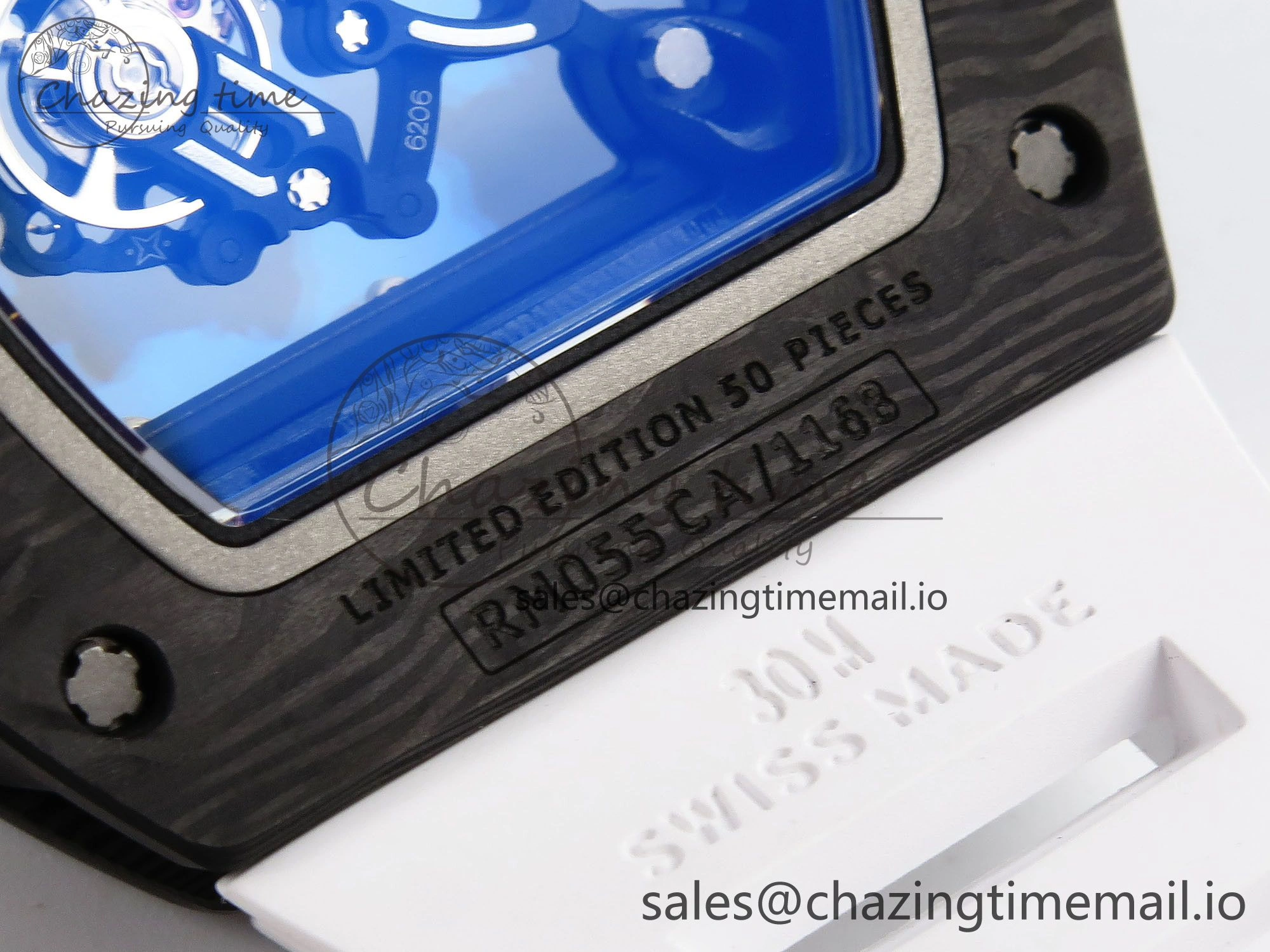 RM055 NTPT ZF 1:1 Best Edition White Bezel Red Crown on White Rubber Strap RMUL2 Super Clone Affordable 9269