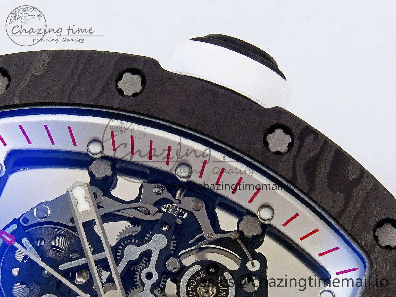RM055 NTPT ZF 1:1 Best Edition White Bezel White Crown on Rubber Strap RMUL2 Super Clone Popular 9279