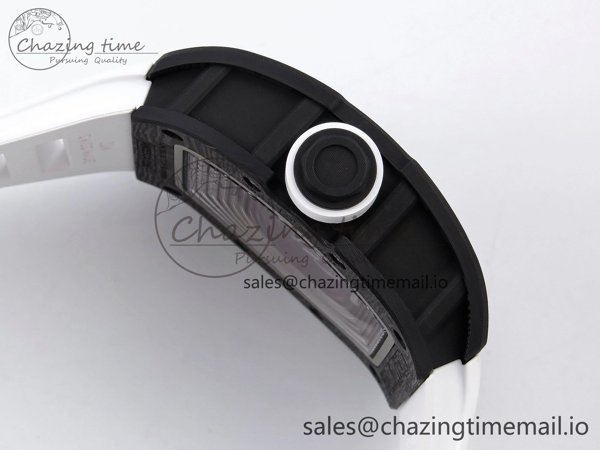 RM055 NTPT ZF 1:1 Best Edition White Bezel White Crown on Rubber Strap RMUL2 Super Clone Popular 9279