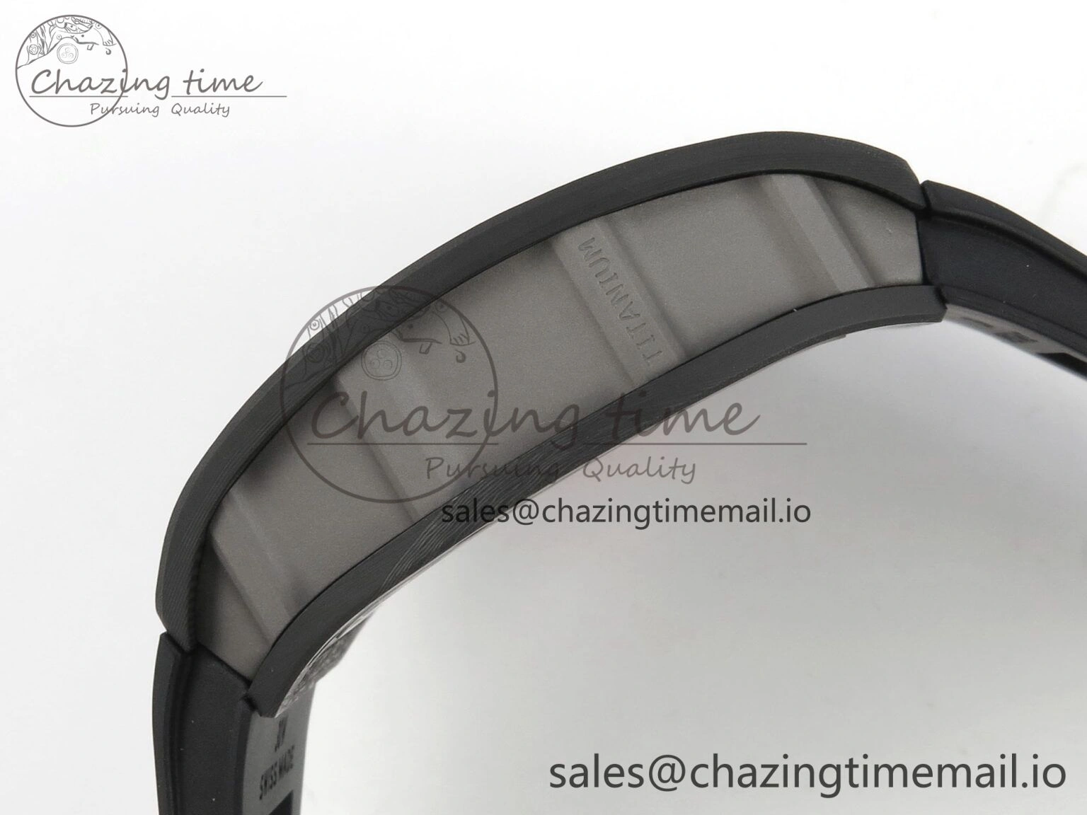 GoodFit RM055 NTPT Ti MLF 1:1 Best Edition Black Bezel Red Crown on Rubber Strap RMUL2 Super Clone 9171