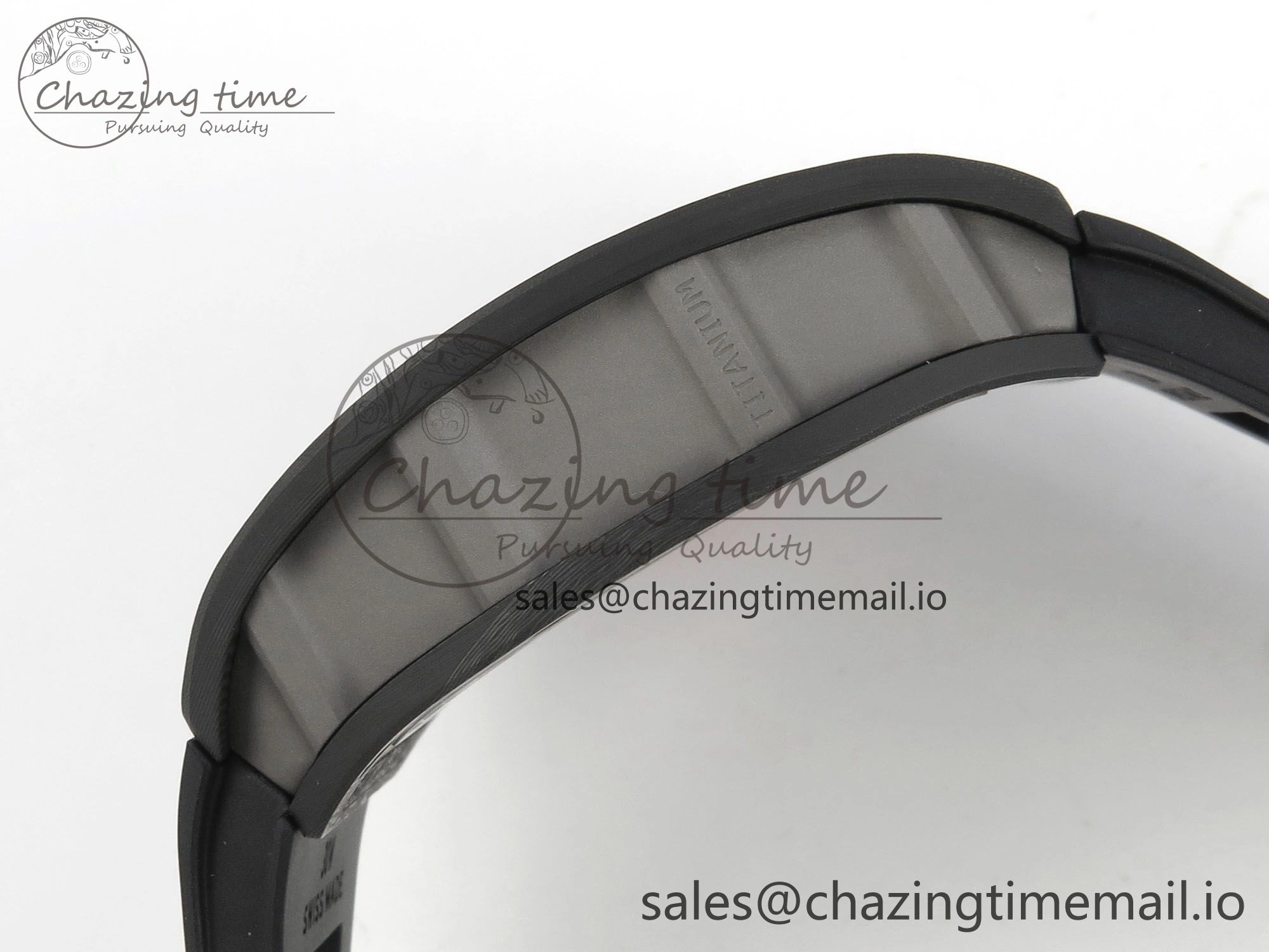 GoodFit RM055 NTPT Ti MLF 1:1 Best Edition Black Bezel Red Crown on Rubber Strap RMUL2 Super Clone 9171