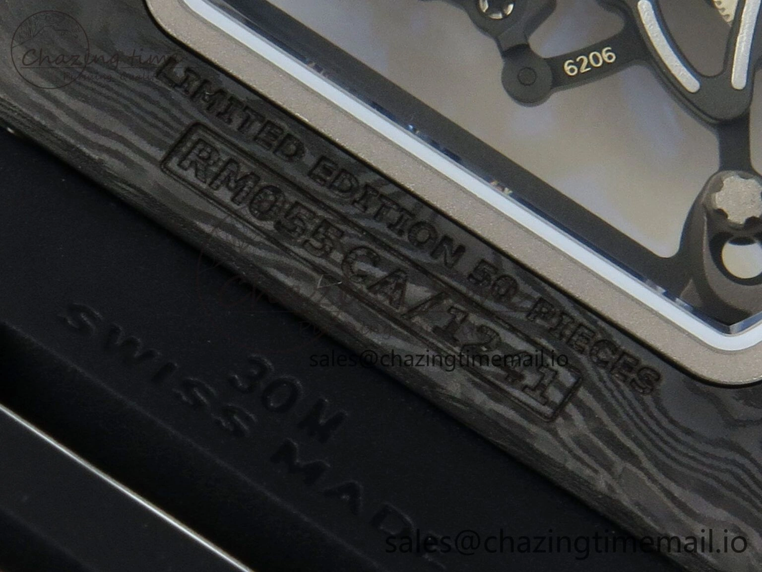 GoodFit RM055 NTPT Ti MLF 1:1 Best Edition Black Bezel Red Crown on Rubber Strap RMUL2 Super Clone 9171