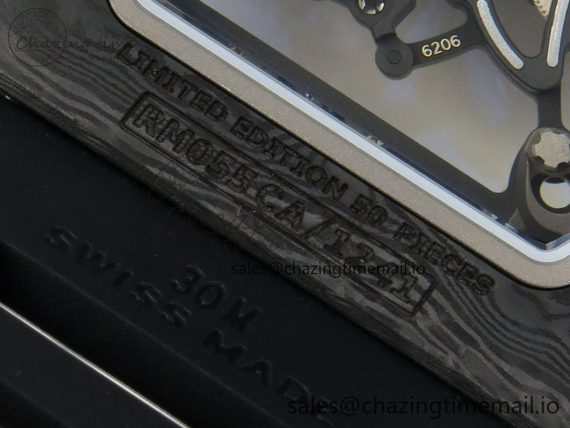 GoodFit RM055 NTPT Ti MLF 1:1 Best Edition Black Bezel Red Crown on Rubber Strap RMUL2 Super Clone 9171