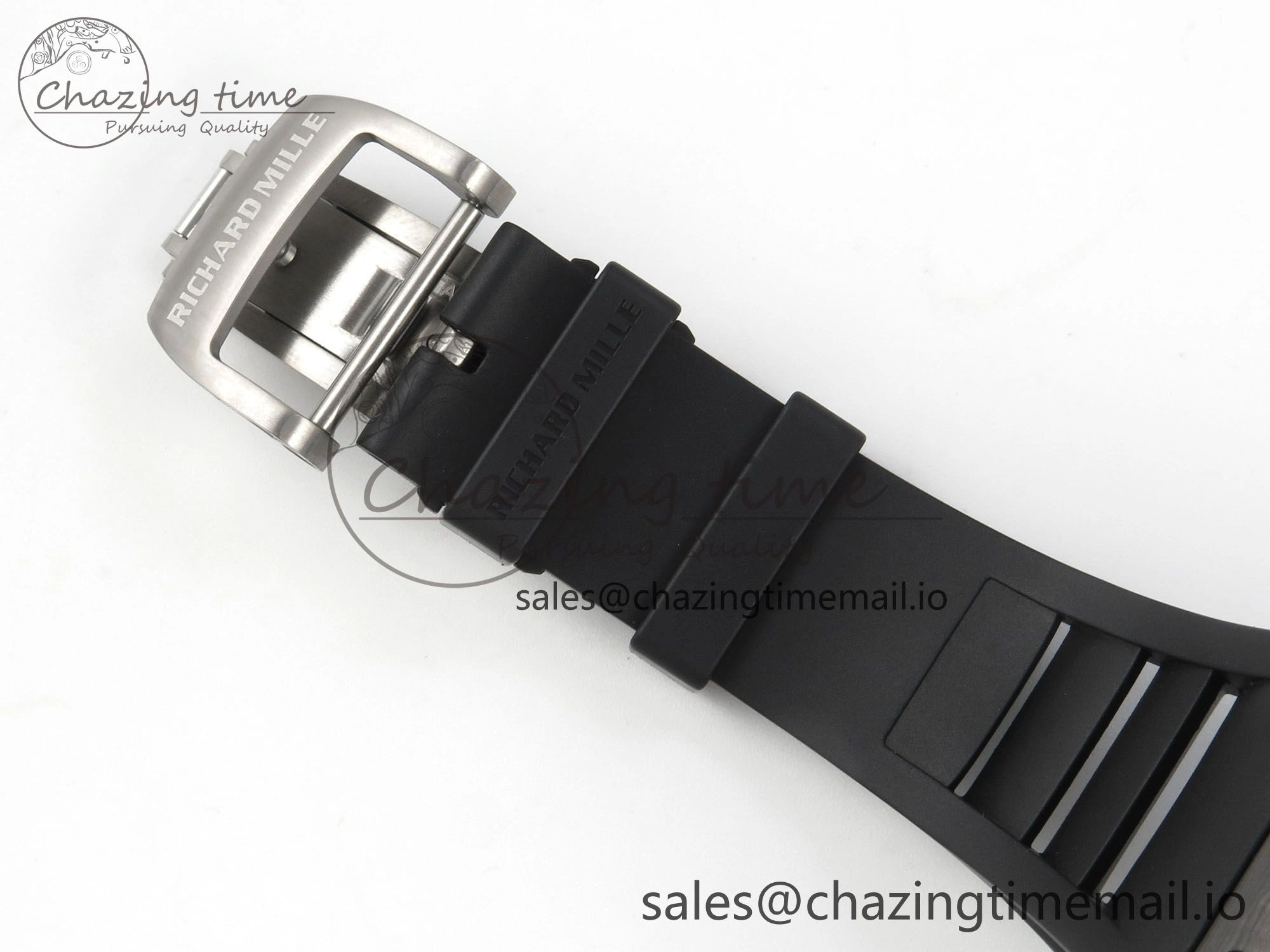 GoodFit RM055 NTPT Ti MLF 1:1 Best Edition Black Bezel Red Crown on Rubber Strap RMUL2 Super Clone 9171