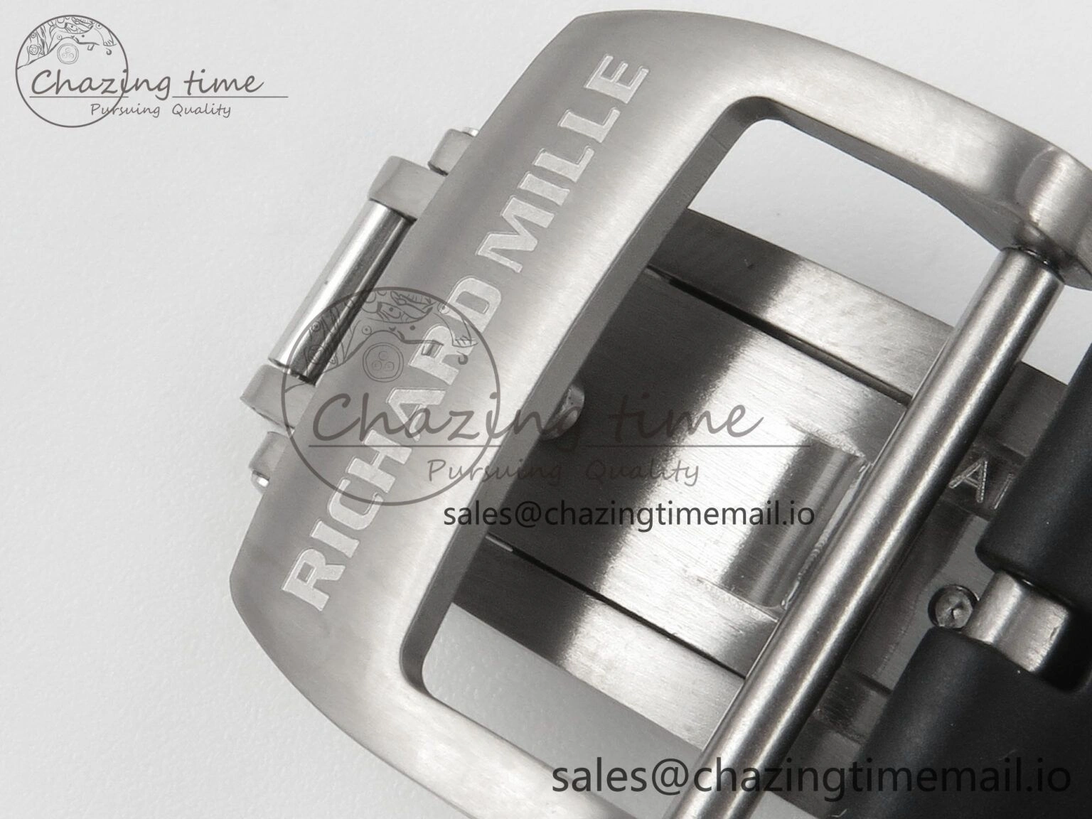 GoodFit RM055 NTPT Ti MLF 1:1 Best Edition Black Bezel Red Crown on Rubber Strap RMUL2 Super Clone 9171