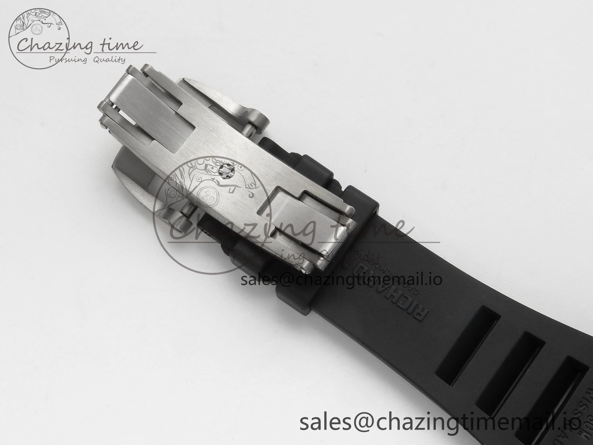 GoodFit RM055 NTPT Ti MLF 1:1 Best Edition Black Bezel Red Crown on Rubber Strap RMUL2 Super Clone 9171