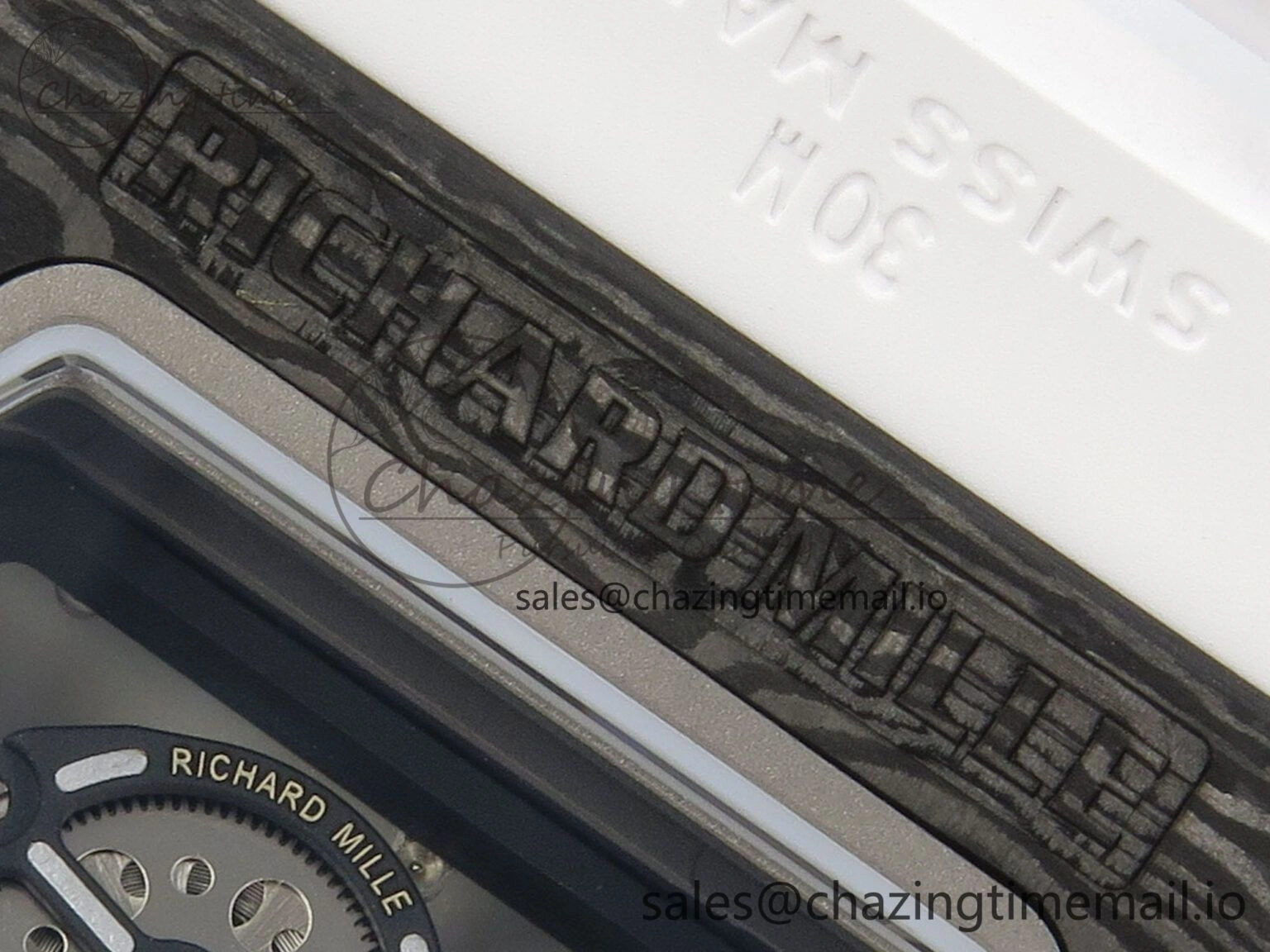 ComfortFit RM055 NTPT Ti MLF 1:1 Best Edition White Bezel White Crown on Rubber Strap RMUL2 Super Clone 9173