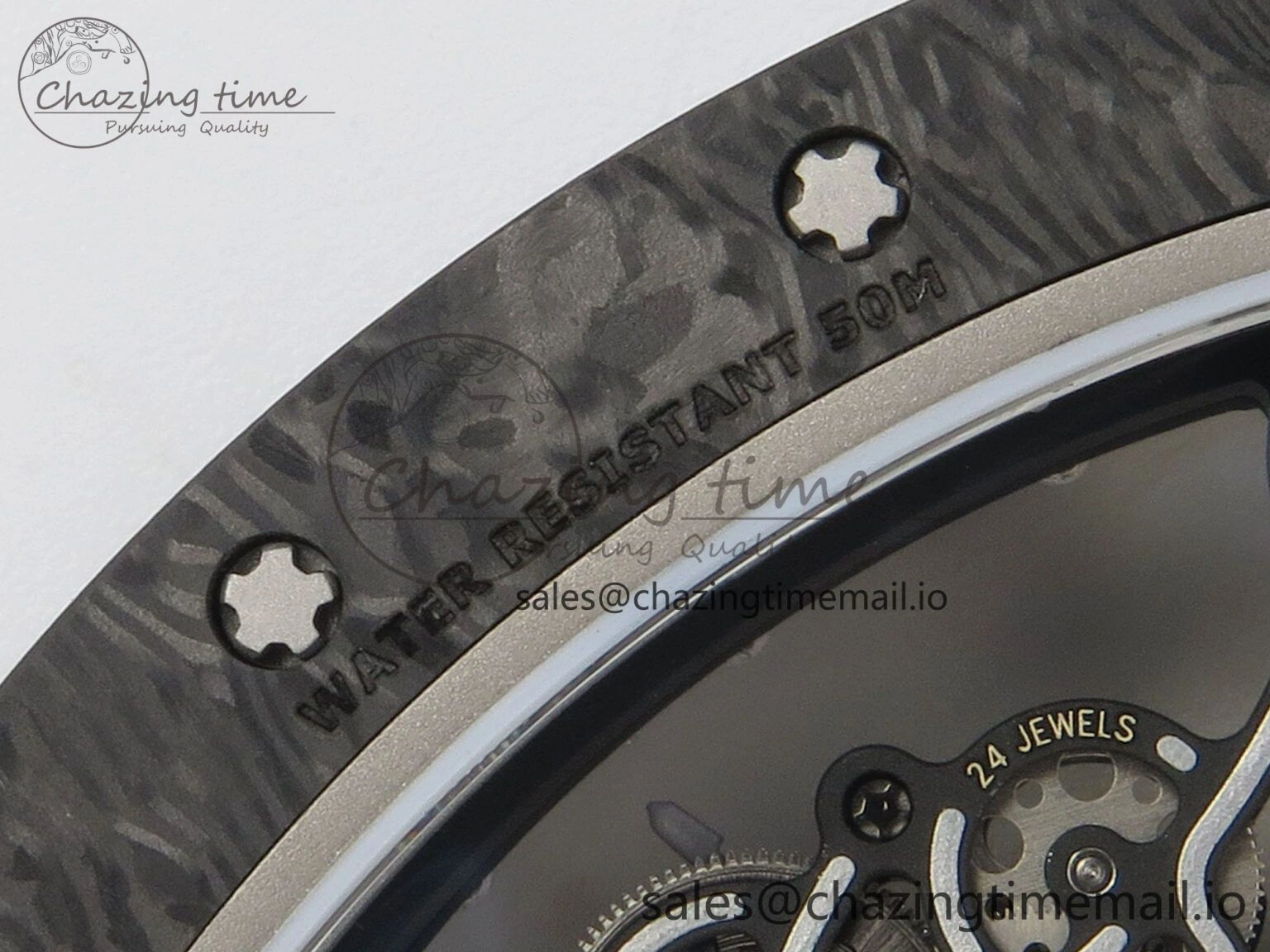 ComfortFit RM055 NTPT Ti MLF 1:1 Best Edition White Bezel White Crown on Rubber Strap RMUL2 Super Clone 9173