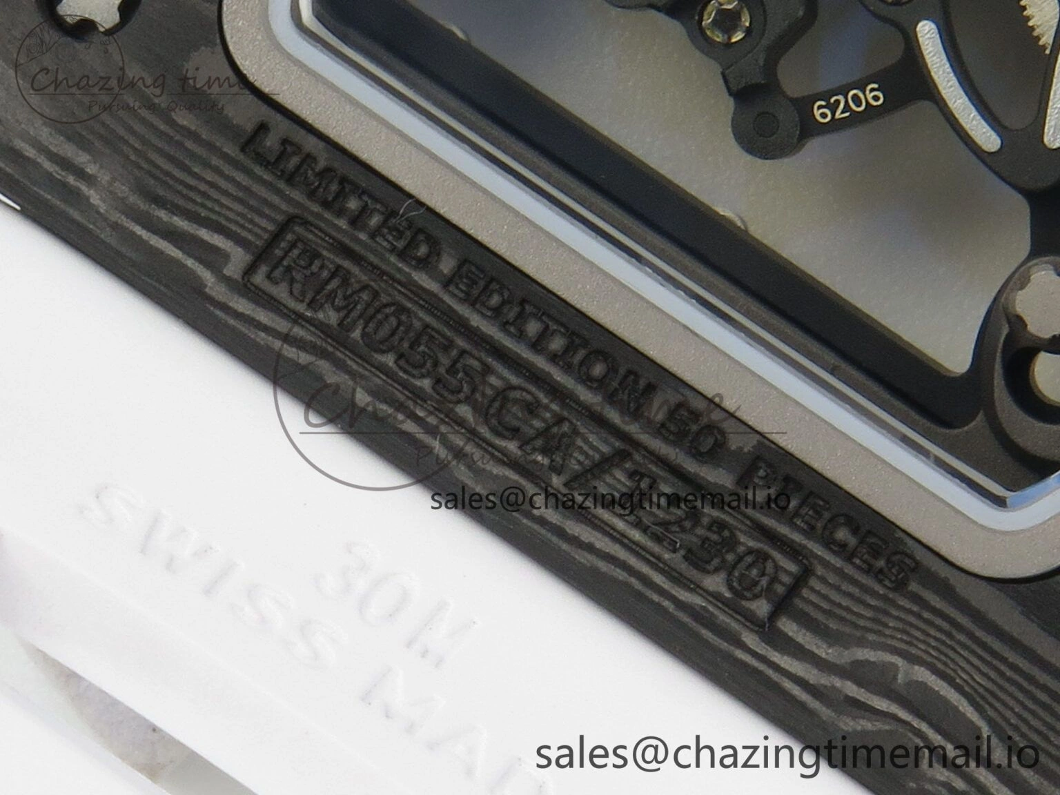 ComfortFit RM055 NTPT Ti MLF 1:1 Best Edition White Bezel White Crown on Rubber Strap RMUL2 Super Clone 9173