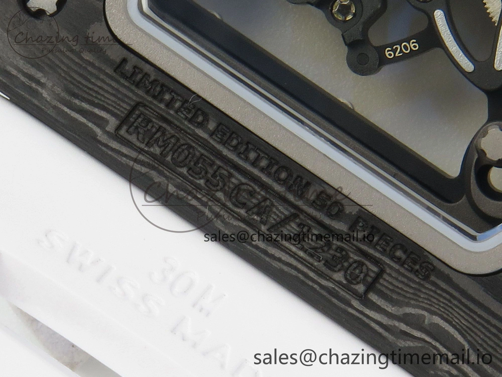 ComfortFit RM055 NTPT Ti MLF 1:1 Best Edition White Bezel White Crown on Rubber Strap RMUL2 Super Clone 9173
