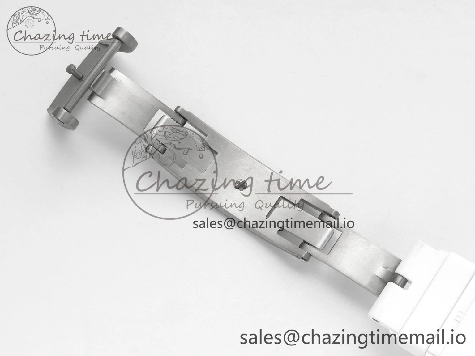 ComfortFit RM055 NTPT Ti MLF 1:1 Best Edition White Bezel White Crown on Rubber Strap RMUL2 Super Clone 9173