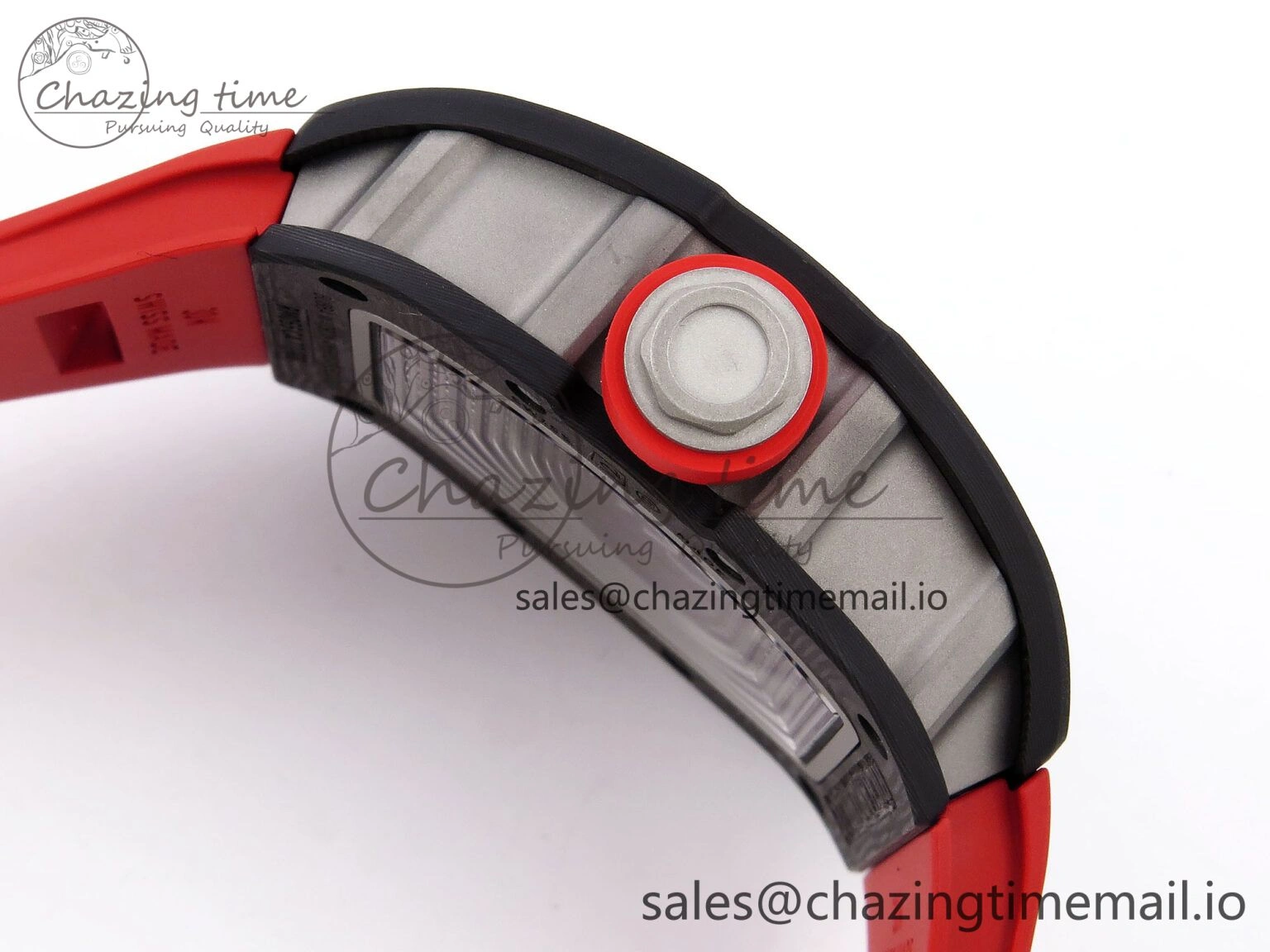 RM055 NTPT Ti ZF 1:1 Best Edition Black Bezel Black Crown on Rubber Strap RMUL2 Super Clone WrinkleFree 9277
