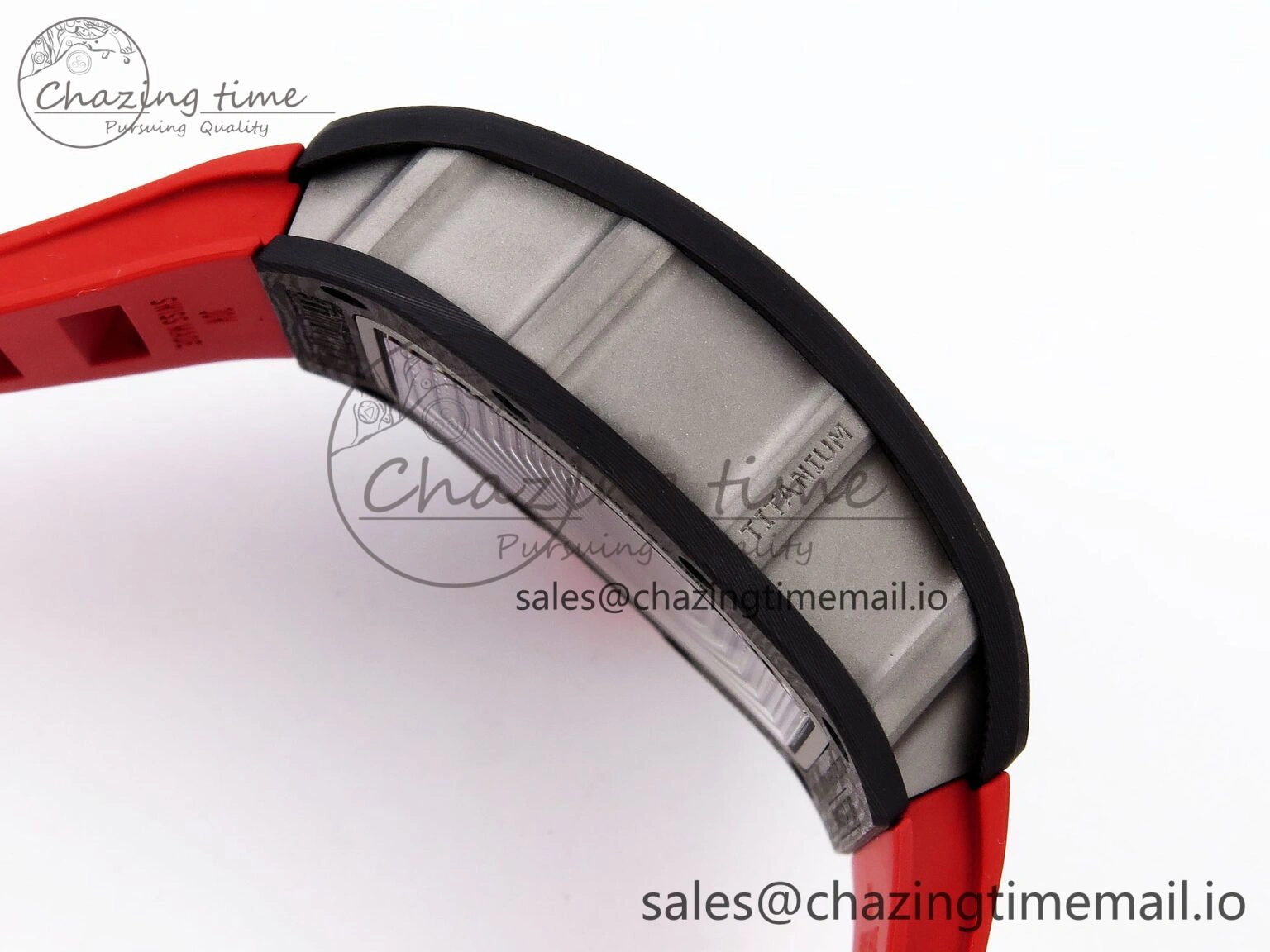 RM055 NTPT Ti ZF 1:1 Best Edition Black Bezel Black Crown on Rubber Strap RMUL2 Super Clone WrinkleFree 9277