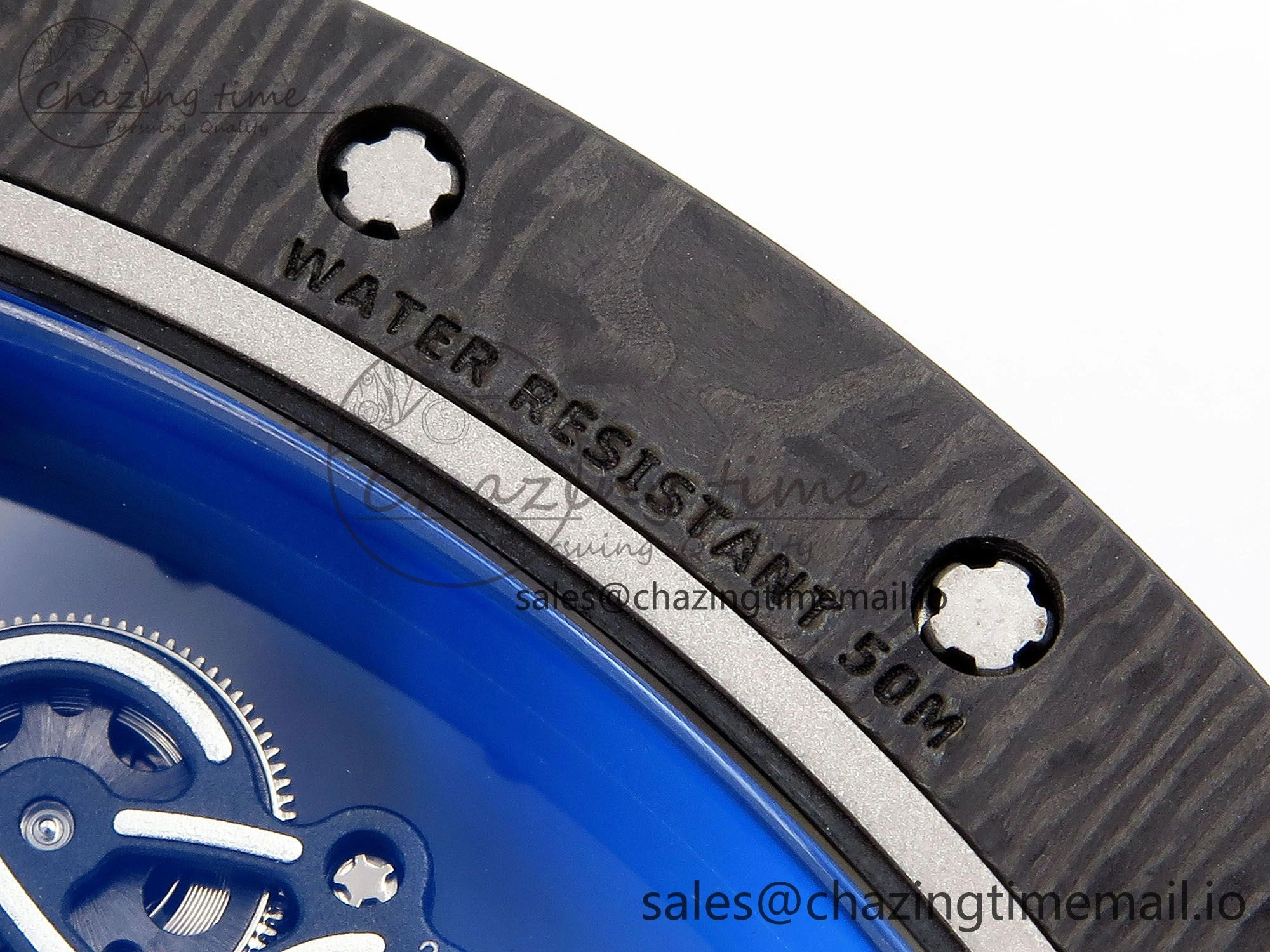 RM055 NTPT Ti ZF 1:1 Best Edition Black Bezel Black Crown on Rubber Strap RMUL2 Super Clone WrinkleFree 9277