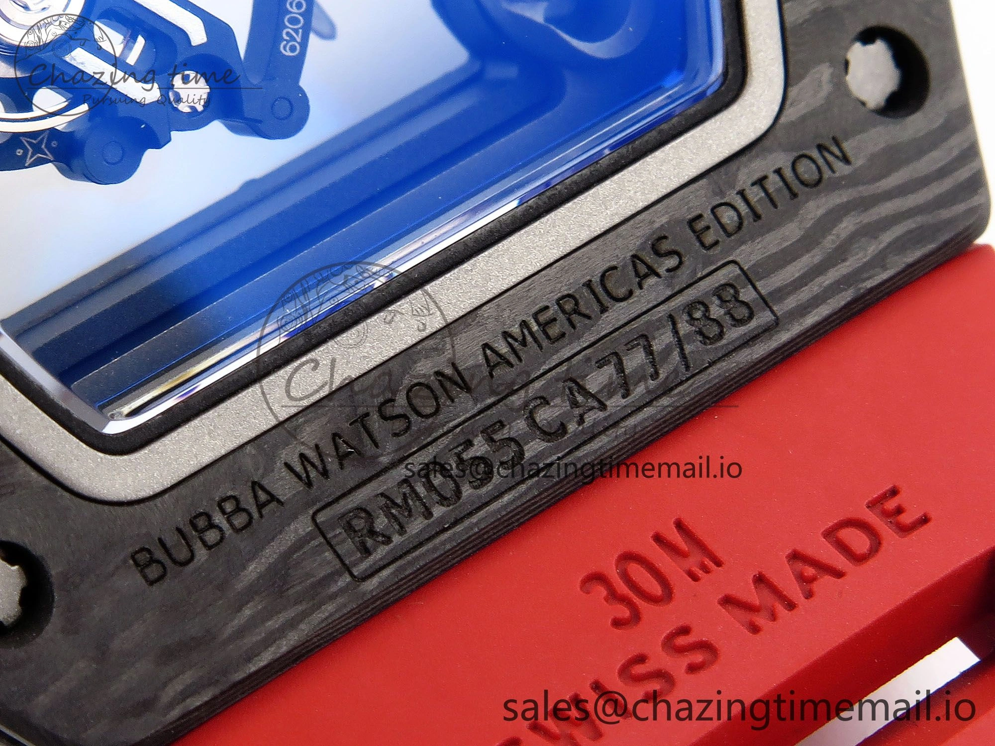 RM055 NTPT Ti ZF 1:1 Best Edition Black Bezel Black Crown on Rubber Strap RMUL2 Super Clone WrinkleFree 9277