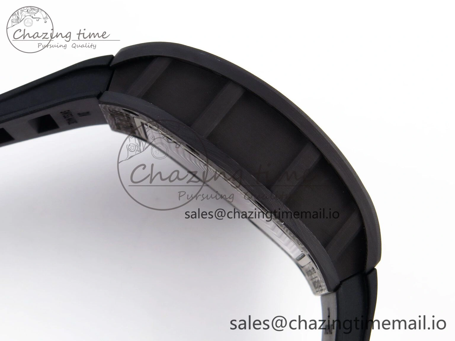 RM055 NTPT Ti ZF 1:1 Best Edition White Bezel Black Crown on Rubber Strap RMUL2 Super Clone RelaxedFit 9274