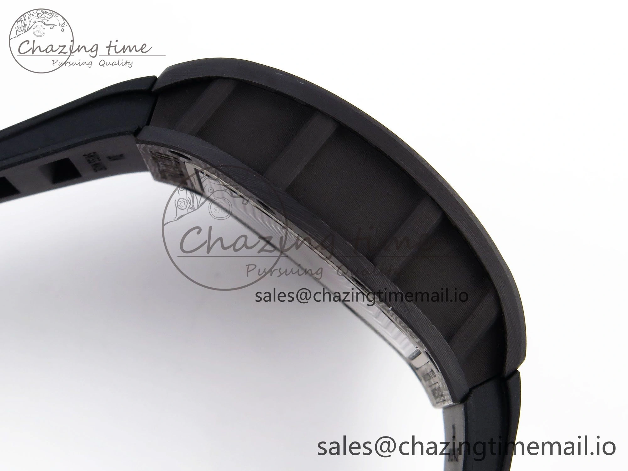 RM055 NTPT Ti ZF 1:1 Best Edition White Bezel Black Crown on Rubber Strap RMUL2 Super Clone RelaxedFit 9274