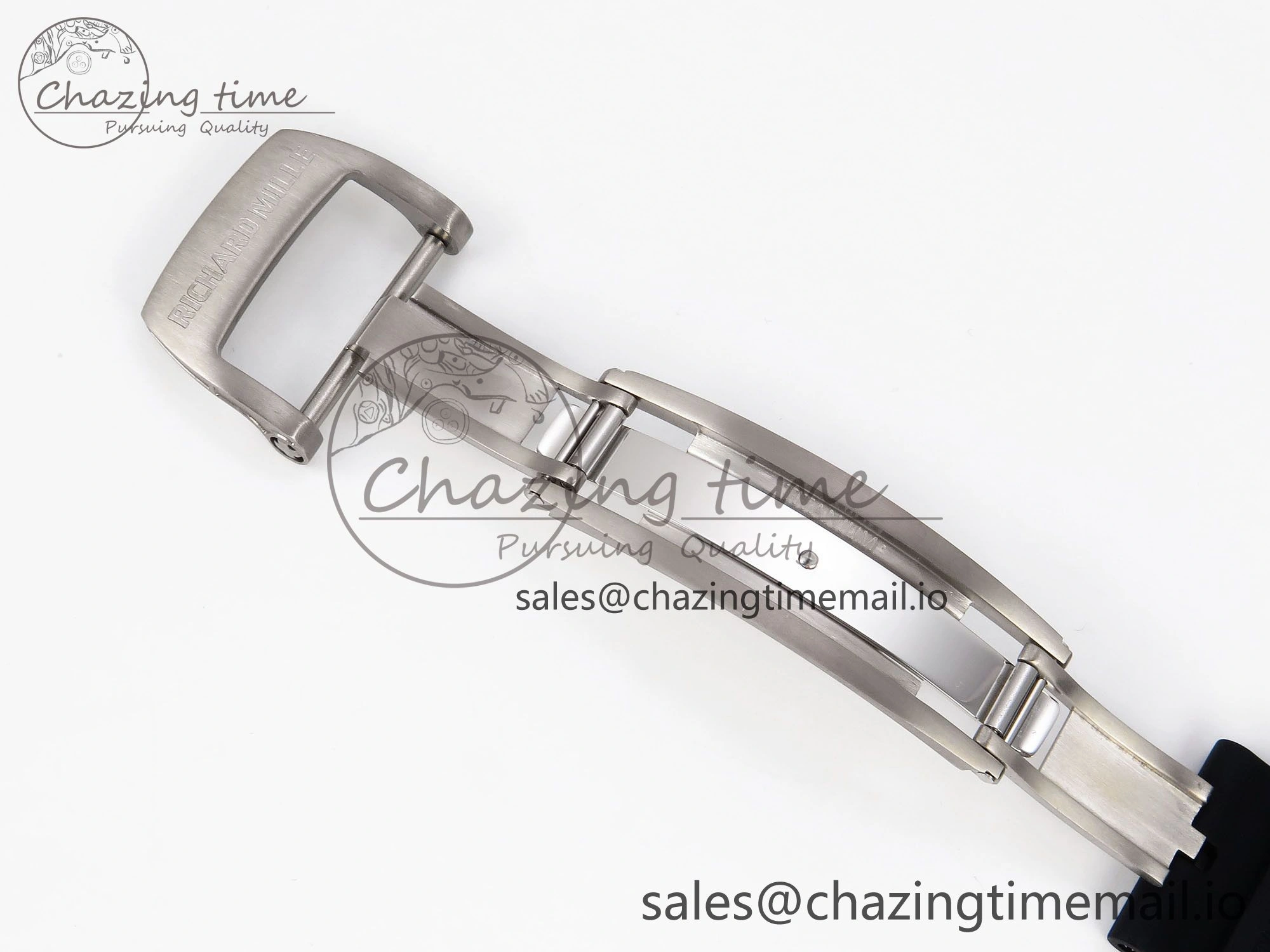Packable RM055 NTPT Ti ZF 1:1 Best Edition White Bezel Black Crown on Rubber Strap RMUL2 Super Clone 9272