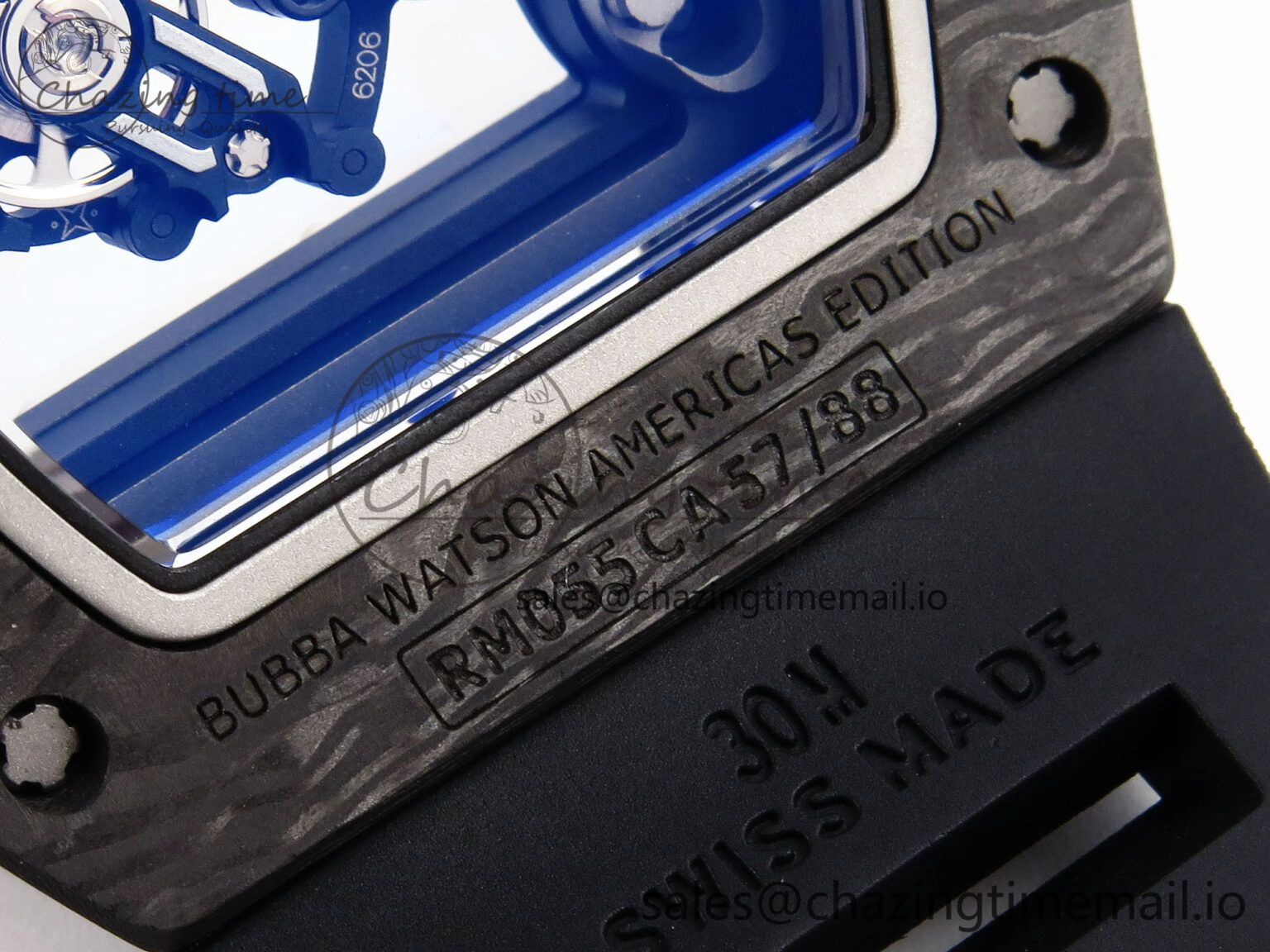 Packable RM055 NTPT Ti ZF 1:1 Best Edition White Bezel Black Crown on Rubber Strap RMUL2 Super Clone 9272