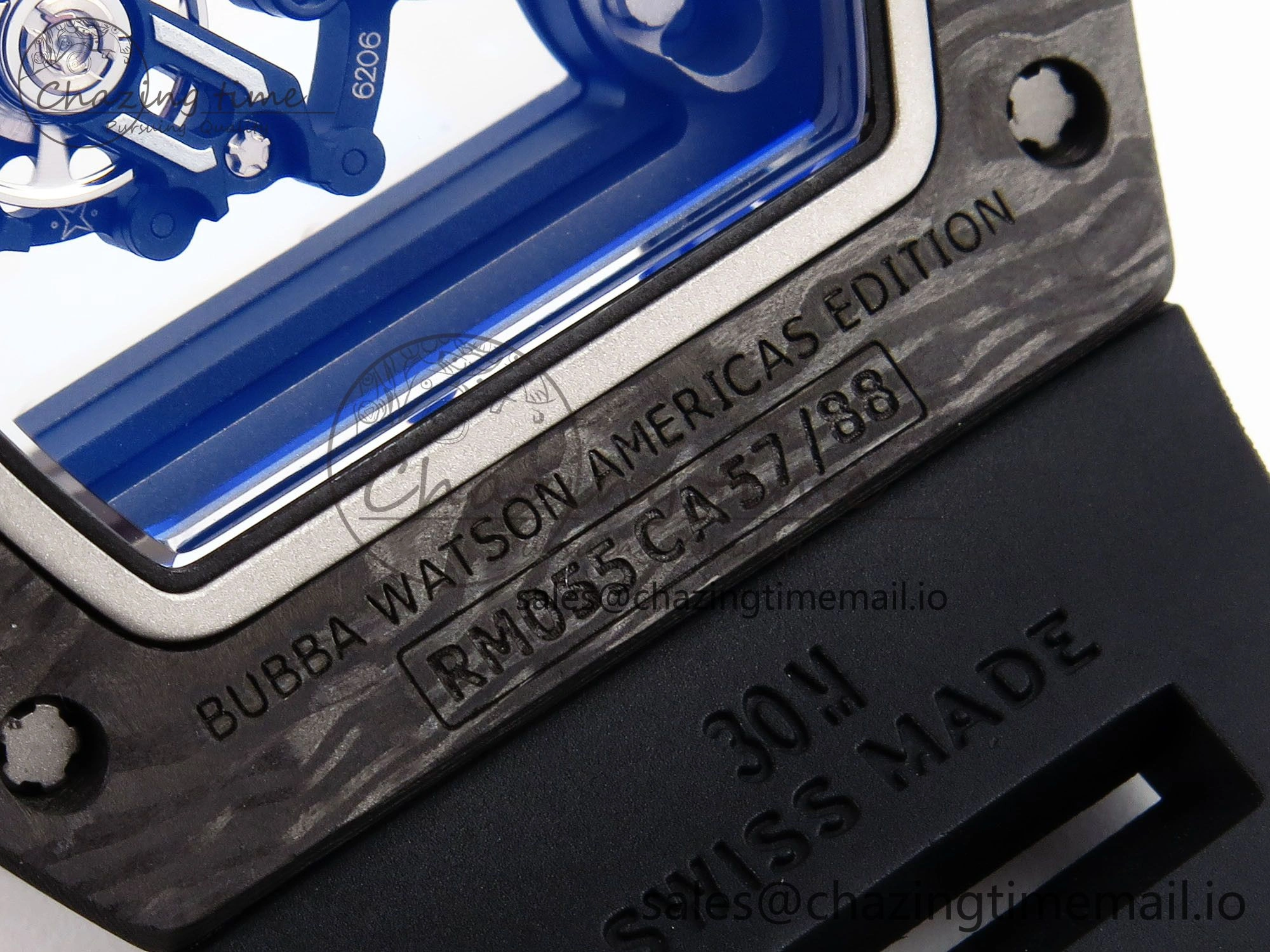 Packable RM055 NTPT Ti ZF 1:1 Best Edition White Bezel Black Crown on Rubber Strap RMUL2 Super Clone 9272