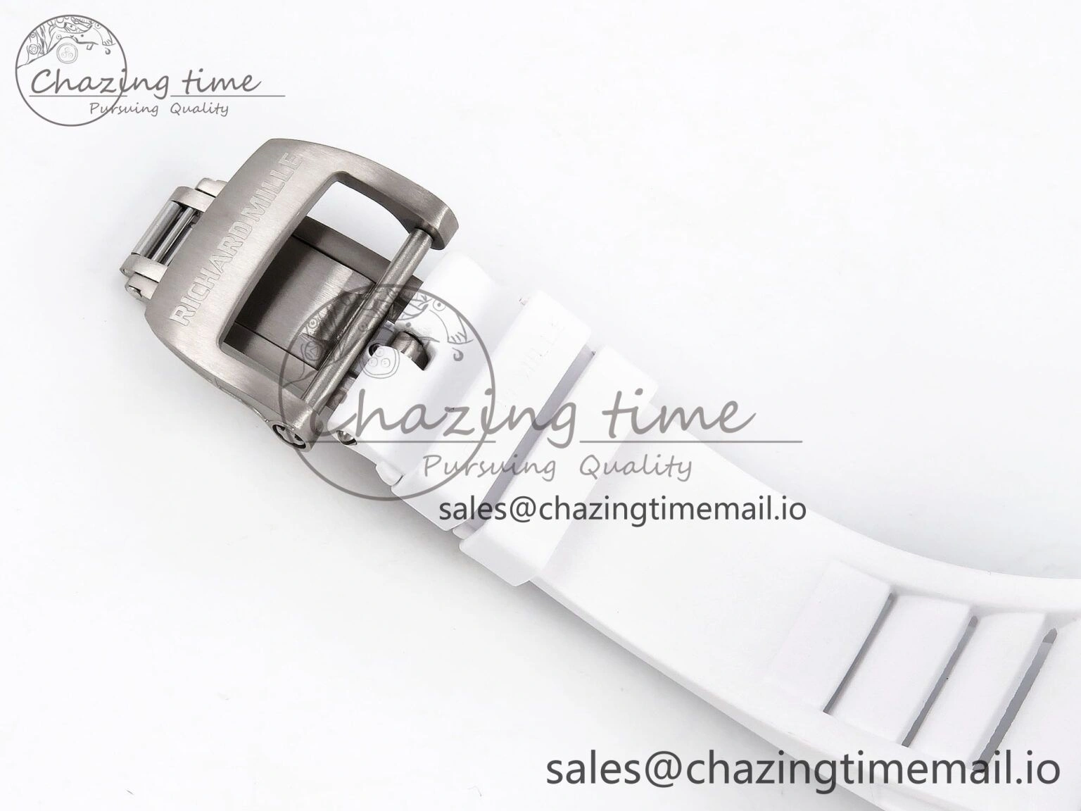 RM055 NTPT Ti ZF 1:1 Best Edition White Bezel White Crown on Rubber Strap RMUL2 Super Clone TechFriendly 9276