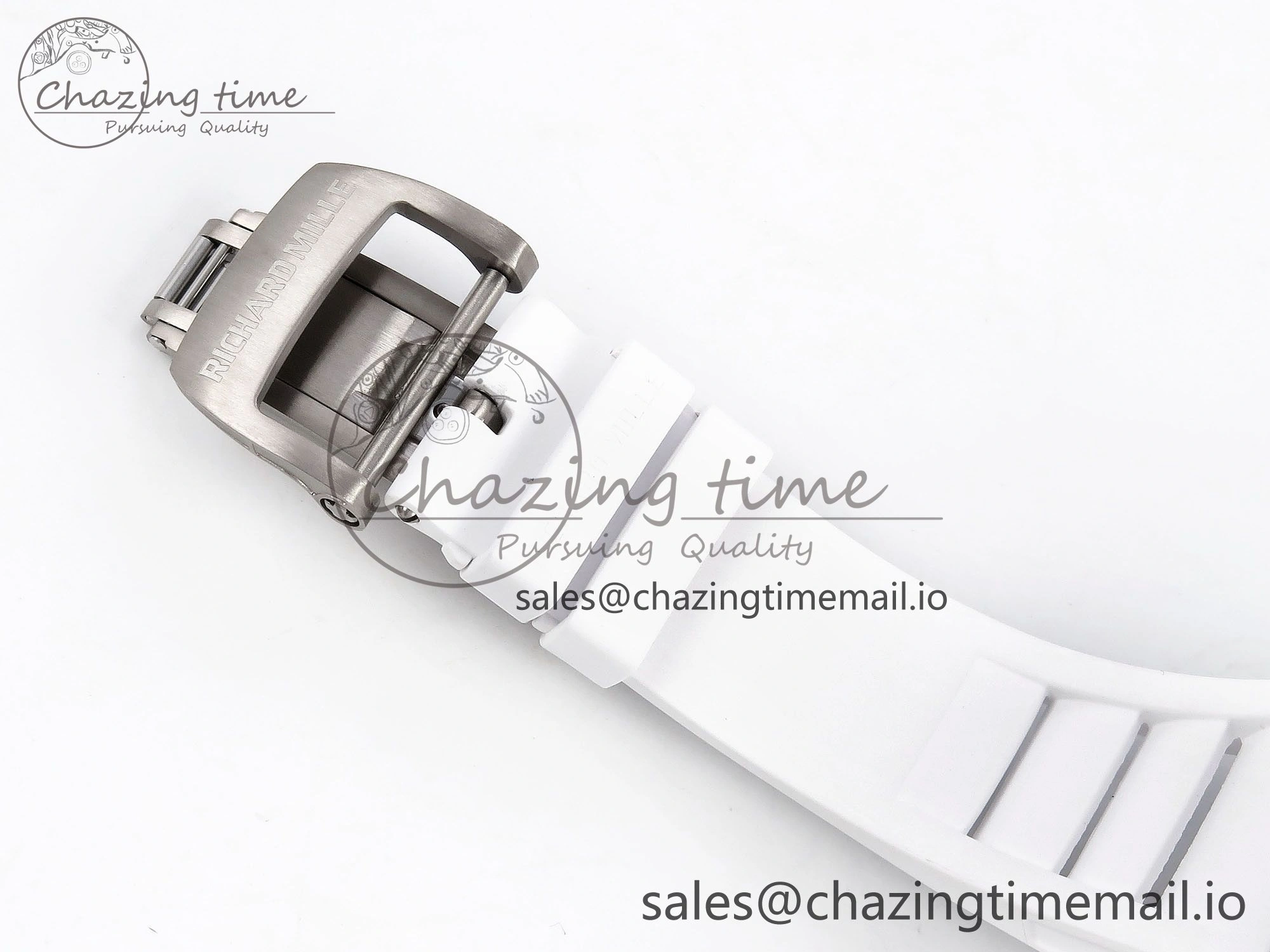 RM055 NTPT Ti ZF 1:1 Best Edition White Bezel White Crown on Rubber Strap RMUL2 Super Clone TechFriendly 9276