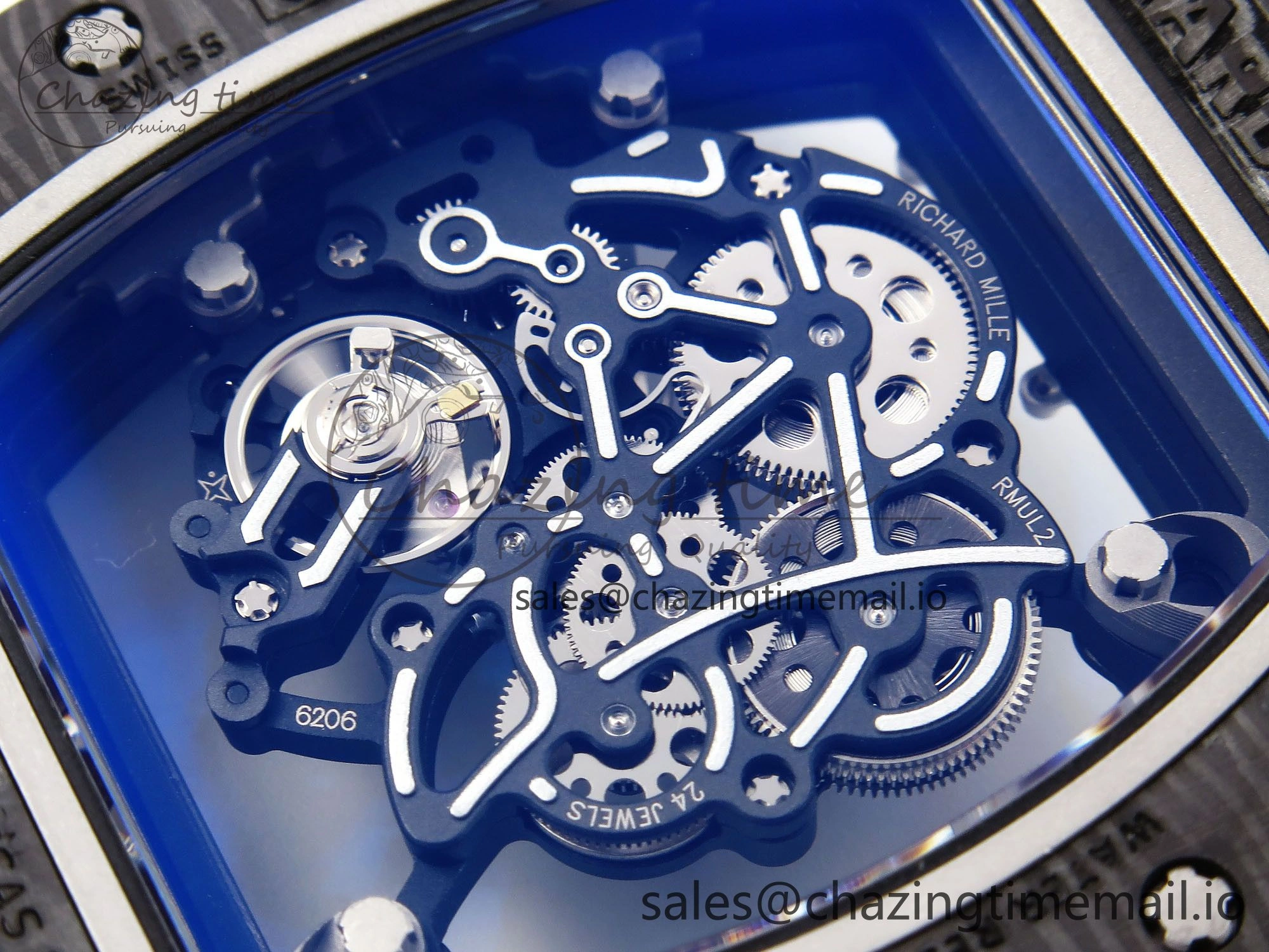 RM055 NTPT Ti ZF 1:1 Best Edition White Bezel White Crown on Rubber Strap RMUL2 Super Clone TechFriendly 9276