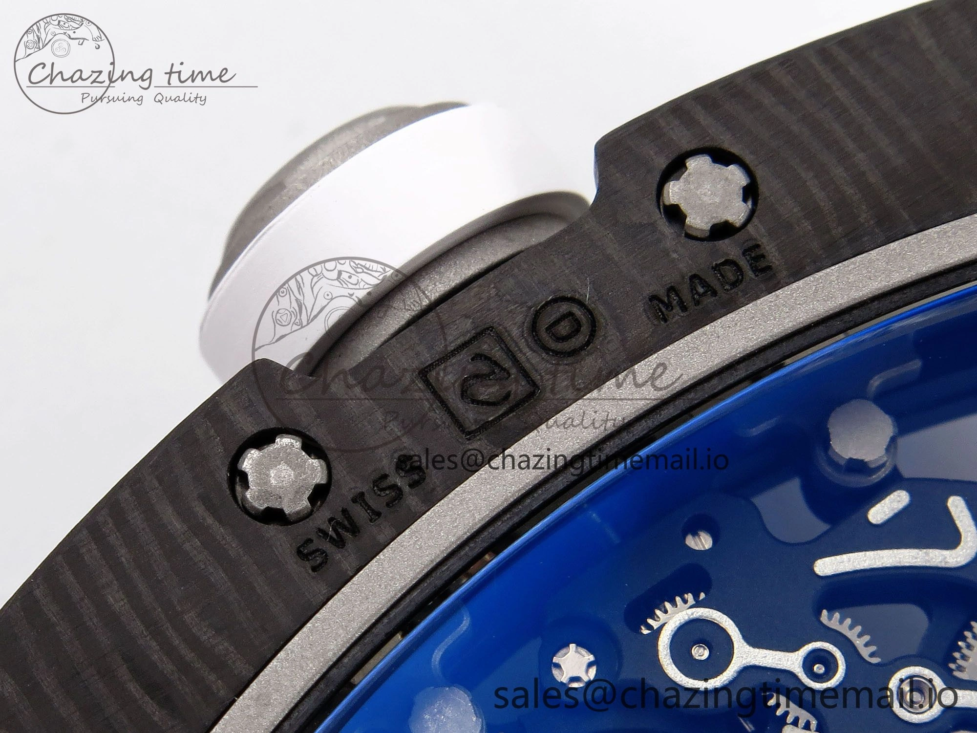 RM055 NTPT Ti ZF 1:1 Best Edition White Bezel White Crown on Rubber Strap RMUL2 Super Clone TechFriendly 9276