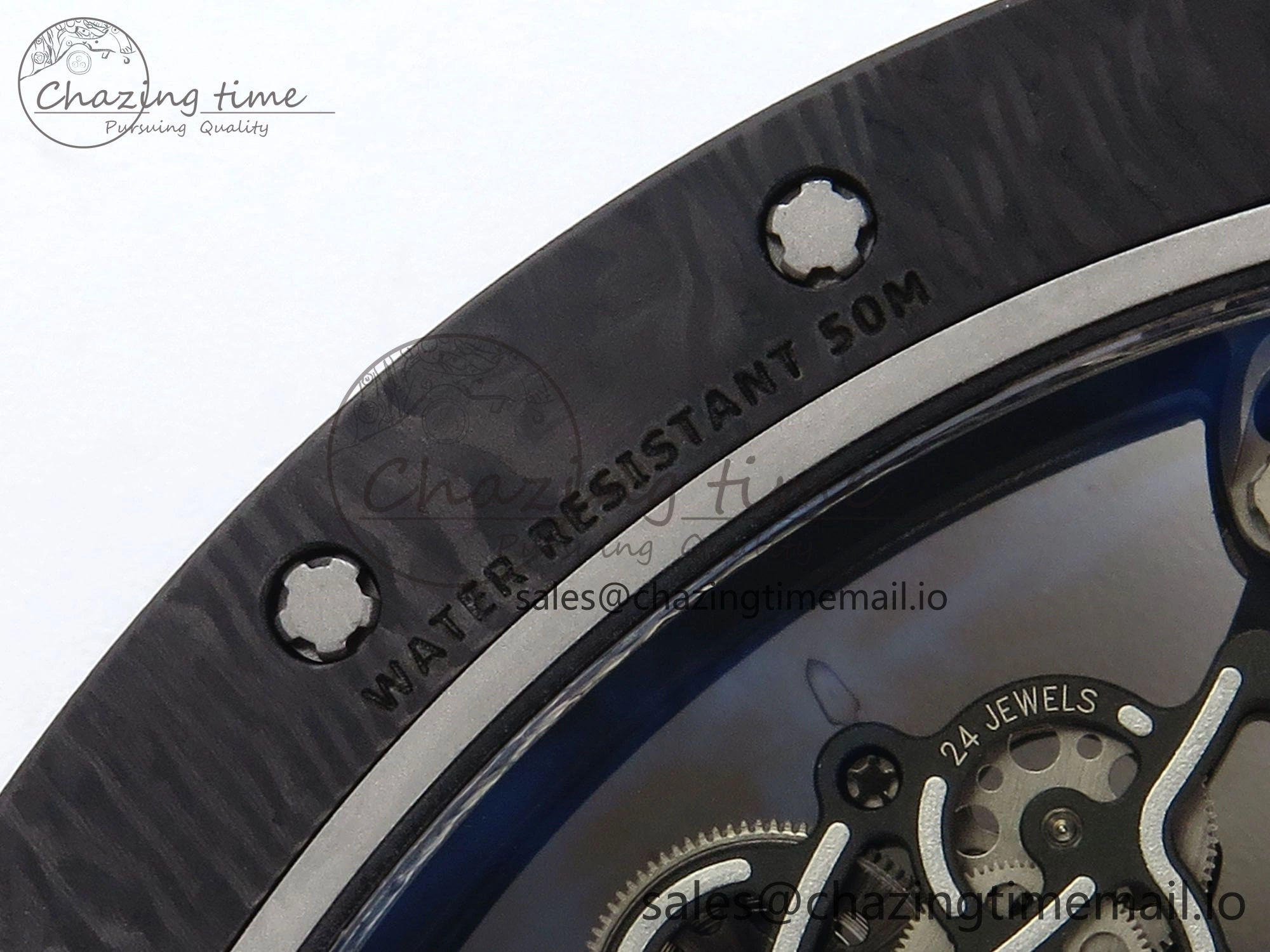 Refined RM055 NTPT Ti ZF 1:1 Best Edition White Bezel White Crown on Shark Rubber Strap RMUL2 Super Clone 9201
