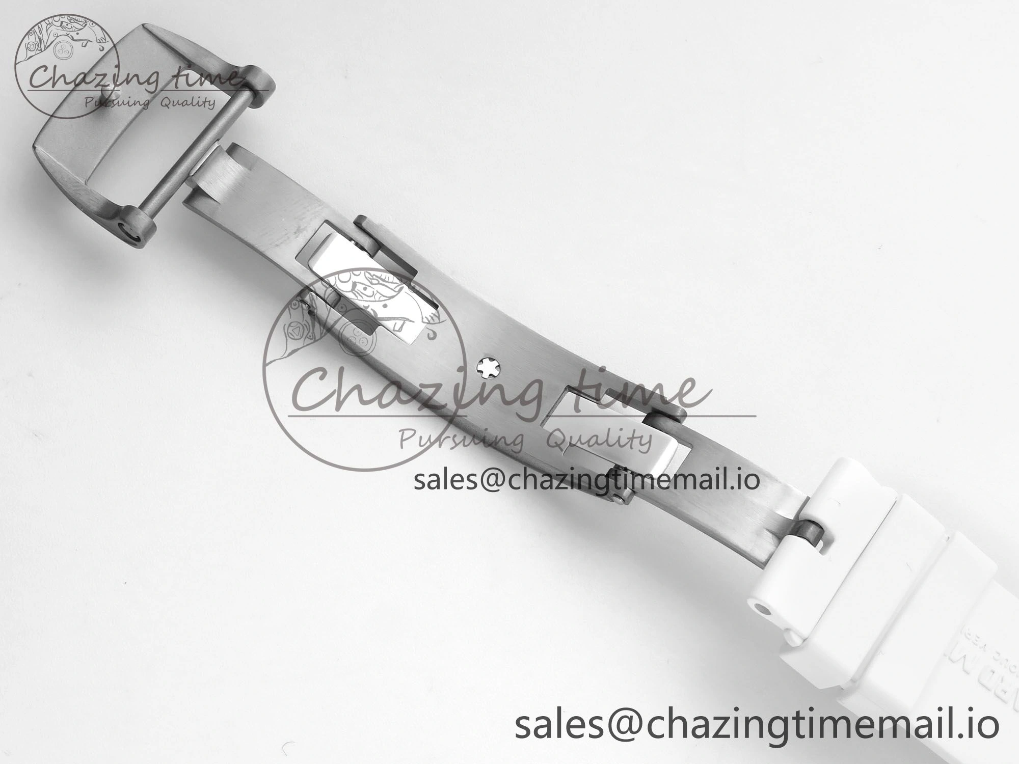 Refined RM055 NTPT Ti ZF 1:1 Best Edition White Bezel White Crown on Shark Rubber Strap RMUL2 Super Clone 9201