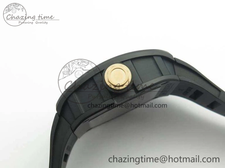 RM055 Real Ceramic Case KVF Best Edition Skeleton Dial RG Crown On Rubber Strap MIYOTA Efficient 9531