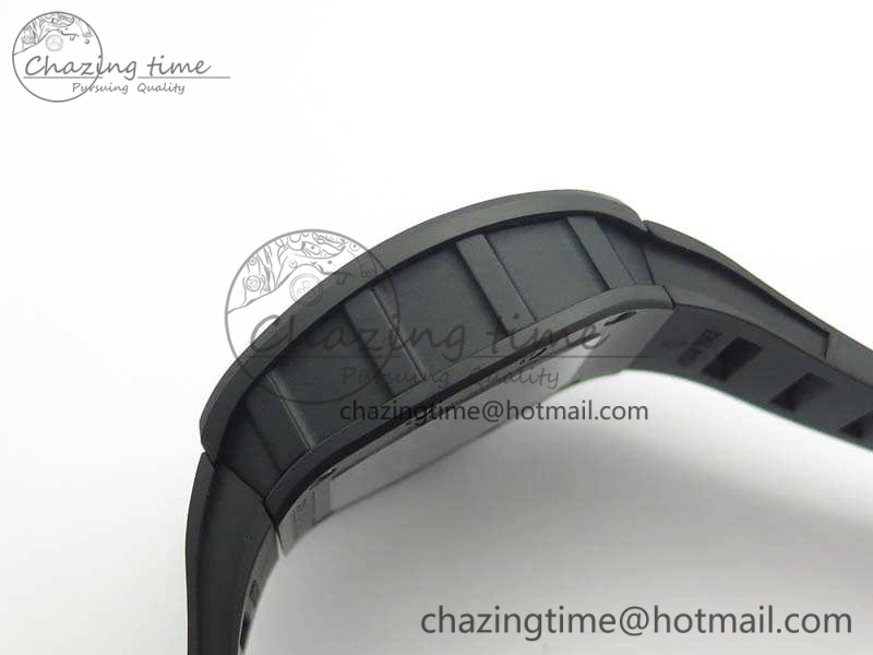 RM055 Real Ceramic Case KVF Best Edition Skeleton Dial RG Crown On Rubber Strap MIYOTA Efficient 9531