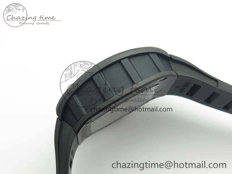 RM055 Real Ceramic Case KVF Best Edition Skeleton Dial Red Crown On Rubber Strap MIYOTA QuickDry 9529