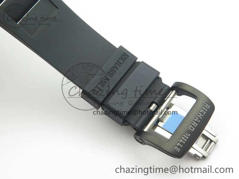 RM055 Real Ceramic Case KVF Best Edition Skeleton Dial Red Crown On Rubber Strap MIYOTA QuickDry 9529