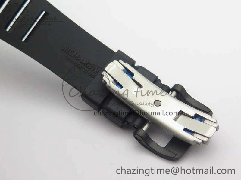 RM055 Real Ceramic Case KVF Best Edition Skeleton Dial Red Crown On Rubber Strap MIYOTA QuickDry 9529