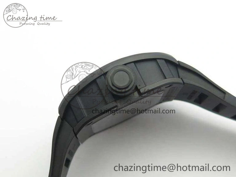 RM055 Real Ceramic Case KVF Best Edition Skeleton Dial White Inner Bezel On Rubber Strap MIYOTA Cozy 9543