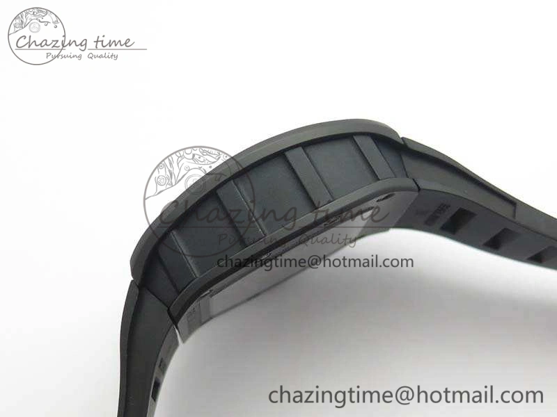 RM055 Real Ceramic Case KVF Best Edition Skeleton Dial White Inner Bezel On Rubber Strap MIYOTA Cozy 9543